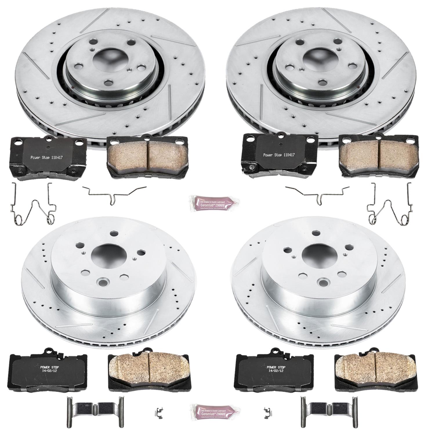 Power Stop 07-11 Lexus GS350 Front & Rear Z23 Evolution Sport Brake Kit (1x psbK4634, 1x psbK2977) thumbnail 2