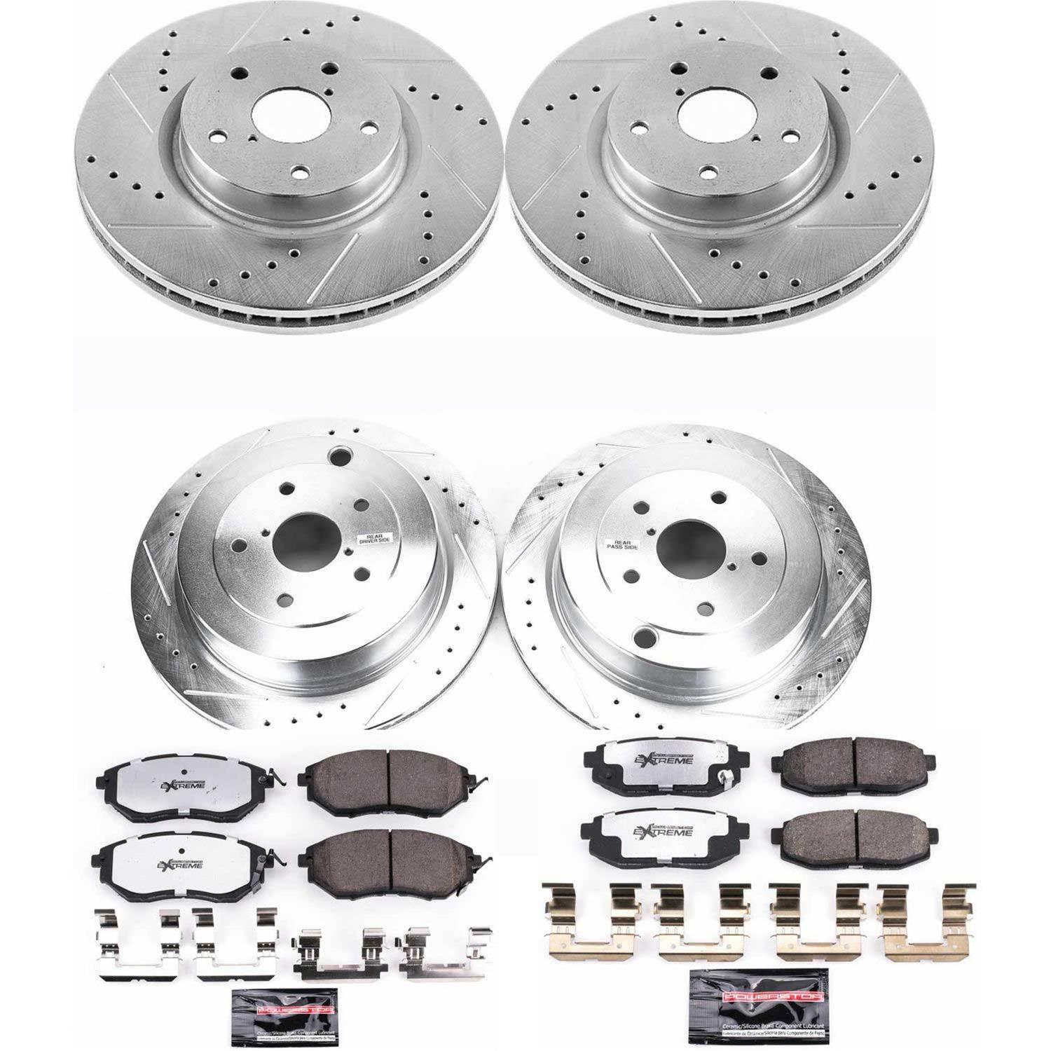Power Stop 06-07 Subaru B9 Tribeca Front & Rear Z26 Street Warrior Brake Kit (1x psbK4603-26, 1x psbK4645-26) thumbnail 3
