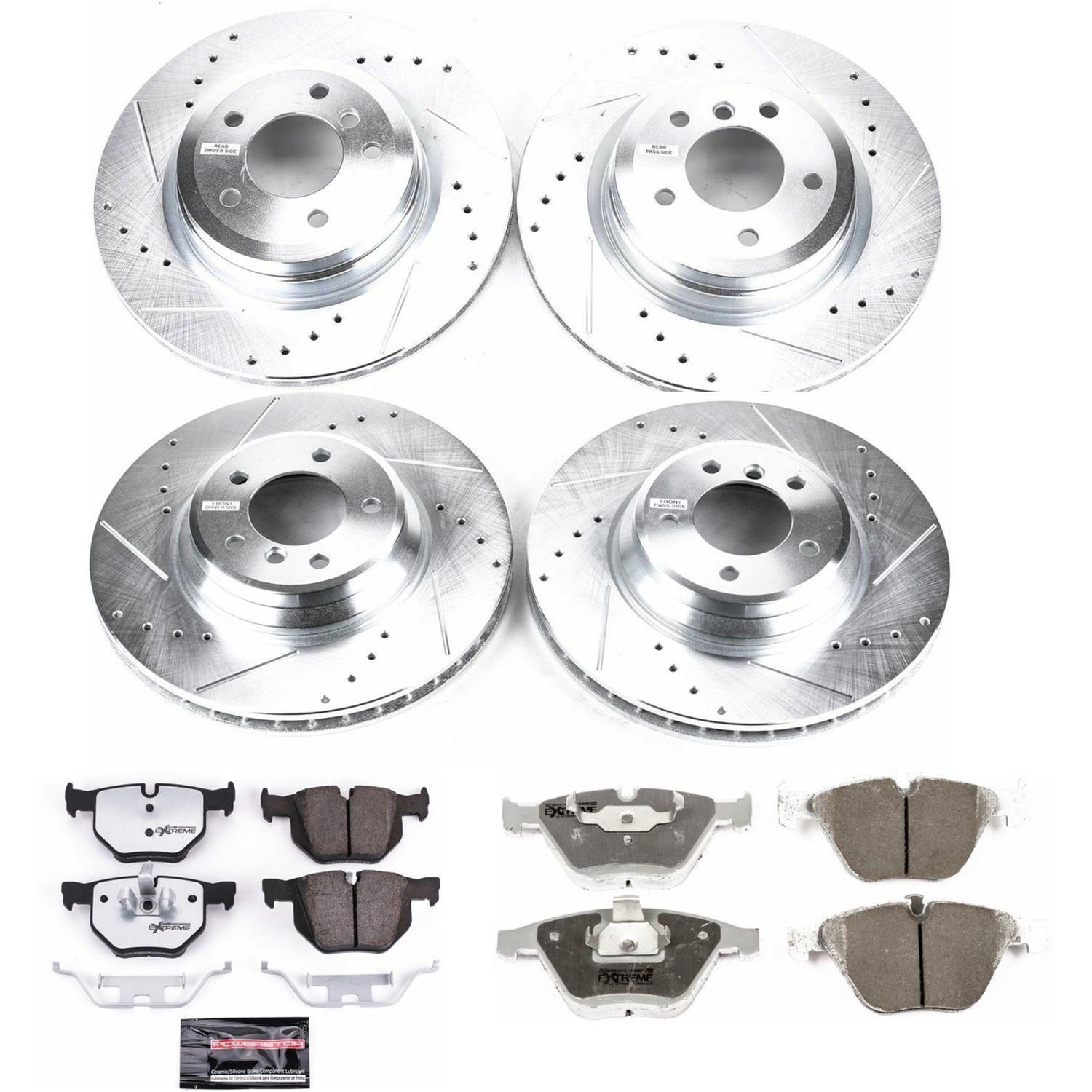 Power Stop 2009 BMW 335d Front & Rear Z26 Street Warrior Brake Kit (1x psbK5281-26, 1x psbK045-26) thumbnail 2