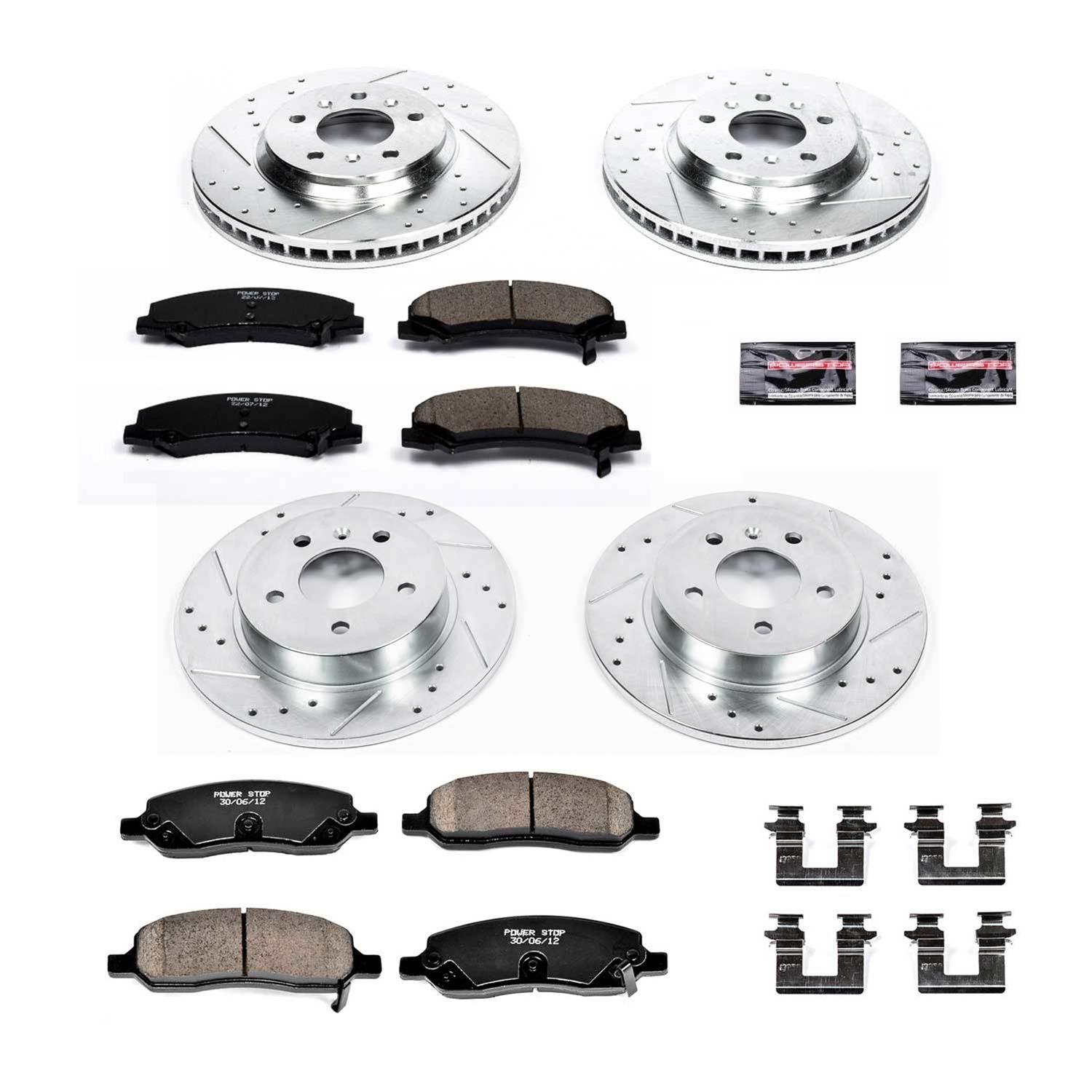 Power Stop 06-11 Buick Lucerne Front & Rear Z23 Evolution Sport Brake Kit (1x psbK4658, 1x psbK1437) thumbnail 2