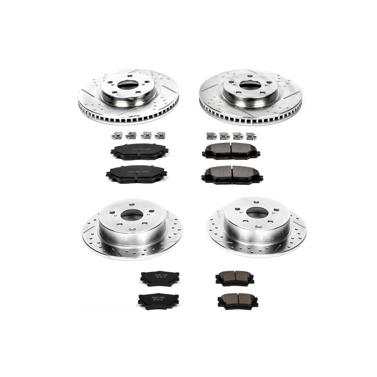 Power Stop 09-10 Pontiac Vibe Front & Rear Z23 Evolution Sport Brake Kit (1x psbK4670, 1x psbK3054) thumbnail 2