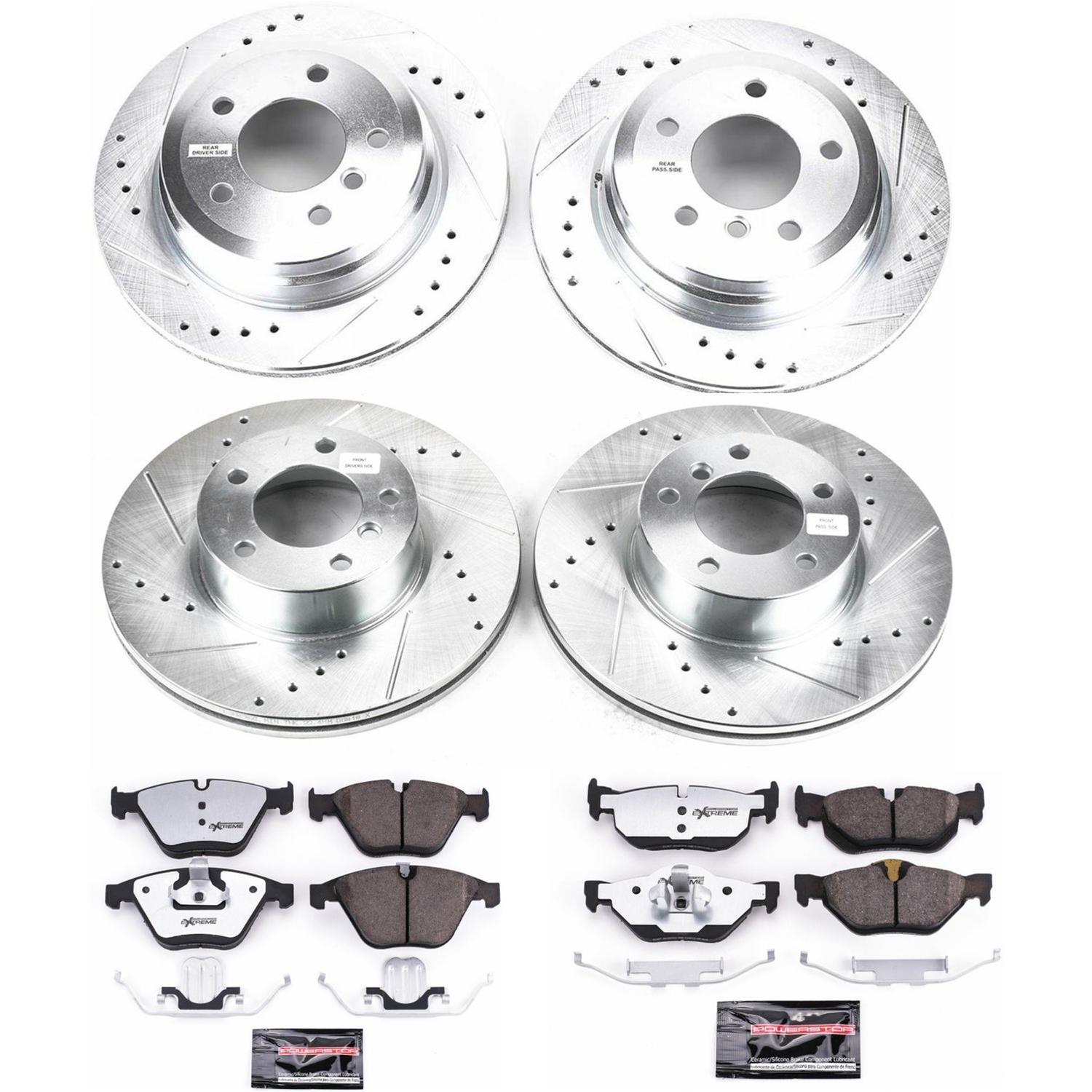 Power Stop 08-10 BMW 328i Front & Rear Z26 Street Warrior Brake Kit (1x psbK4677-26, 1x psbK3002-26) thumbnail 4