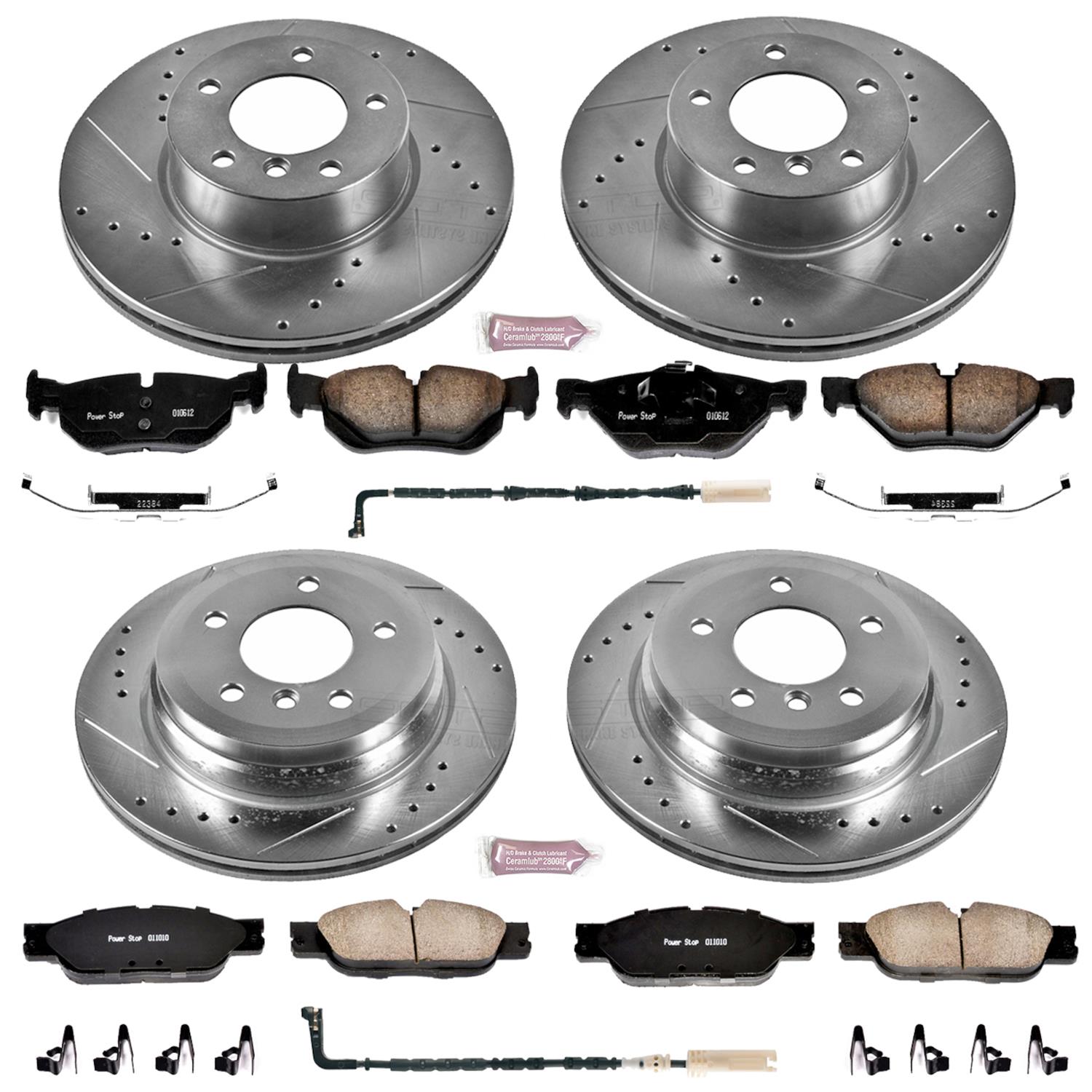 Power Stop 08-10 BMW 328i Front & Rear Z23 Evolution Sport Brake Kit (1x psbK3002, 1x psbK4677) thumbnail 4