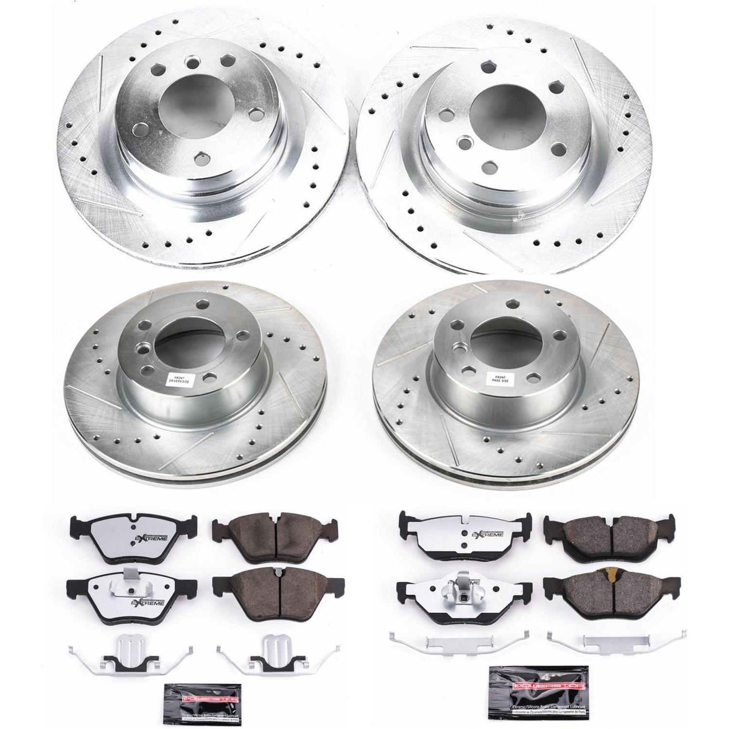 Power Stop 2007 BMW 328i Front & Rear Z26 Street Warrior Brake Kit (1x psbK4590-26, 1x psbK044-26) thumbnail 4