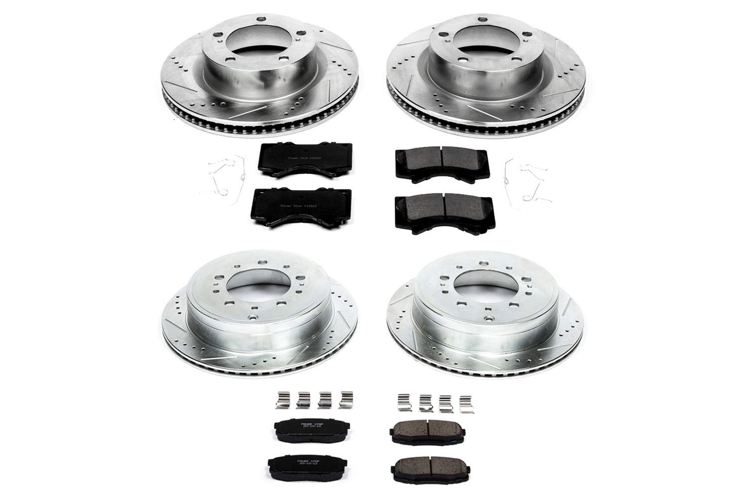 Power Stop K4696 Front Brake Kit with Drilled//Slotted Brake Rotors and Z23 Evolution Ceramic Brake Pads