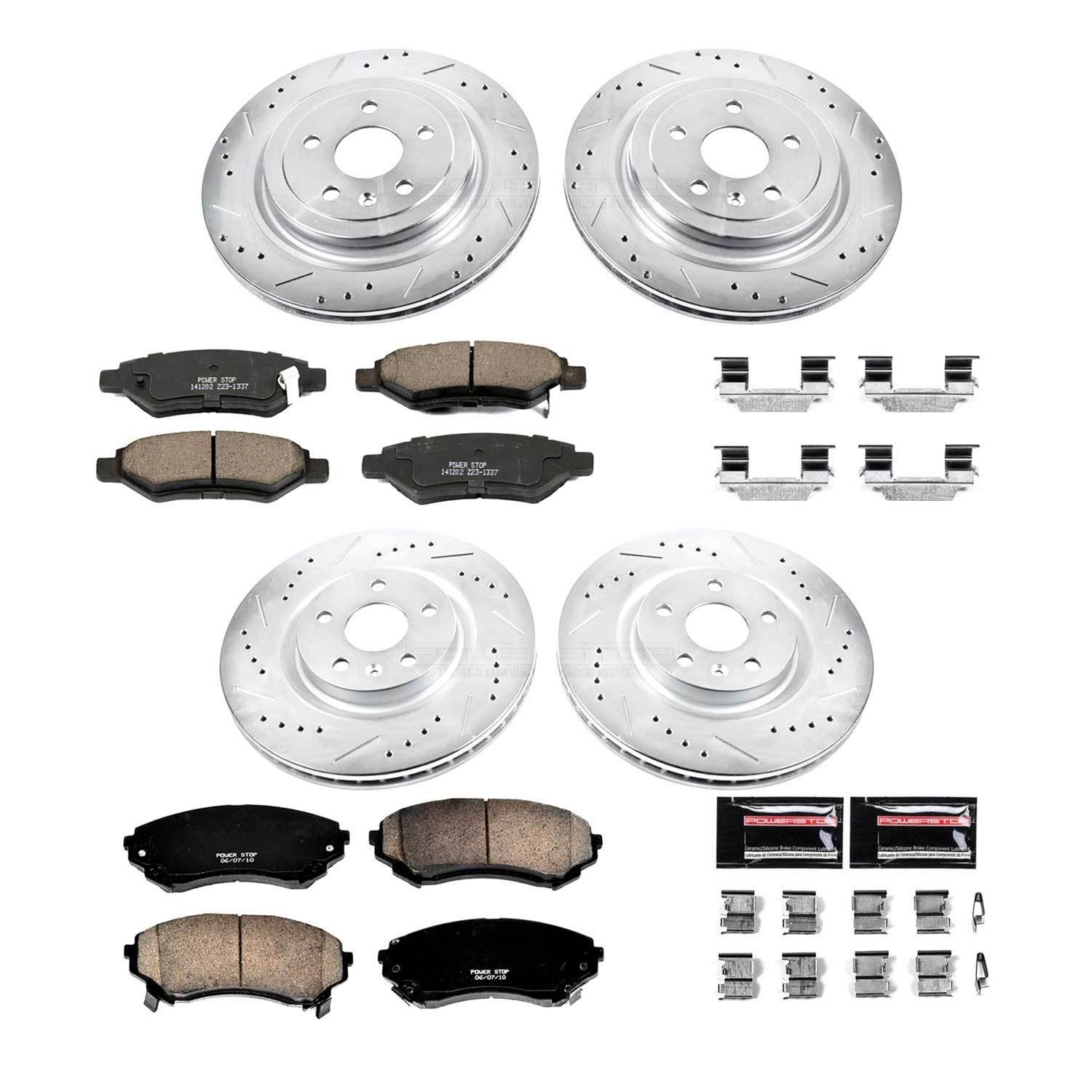 Power Stop 08-14 Cadillac CTS Front & Rear Z23 Evolution Sport Brake Kit (1x psbK4720, 1x psbK4723) thumbnail 2