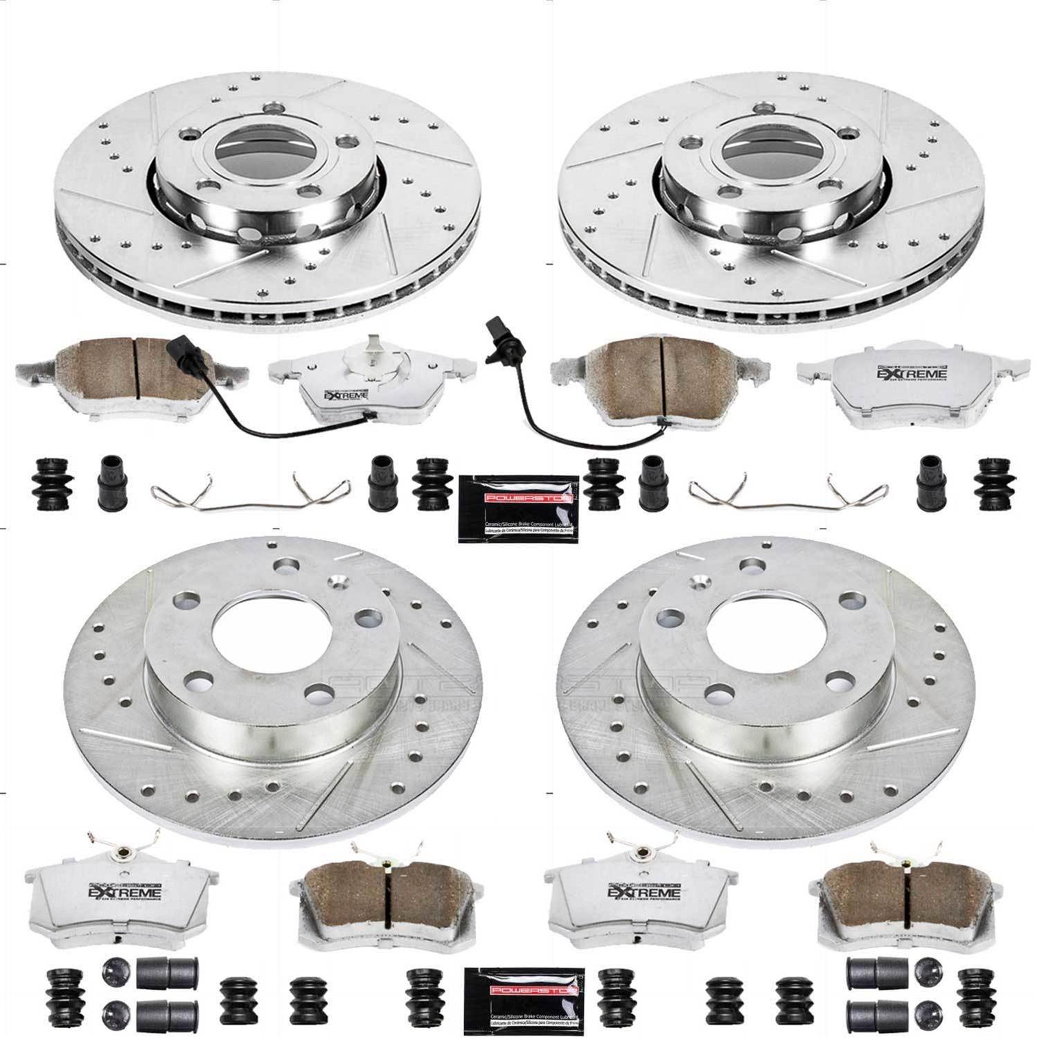 Power Stop 05-06 Audi A4 Front & Rear Z26 Street Warrior Brake Kit (1x psbK5229-26, 1x psbK3129-26) thumbnail 4