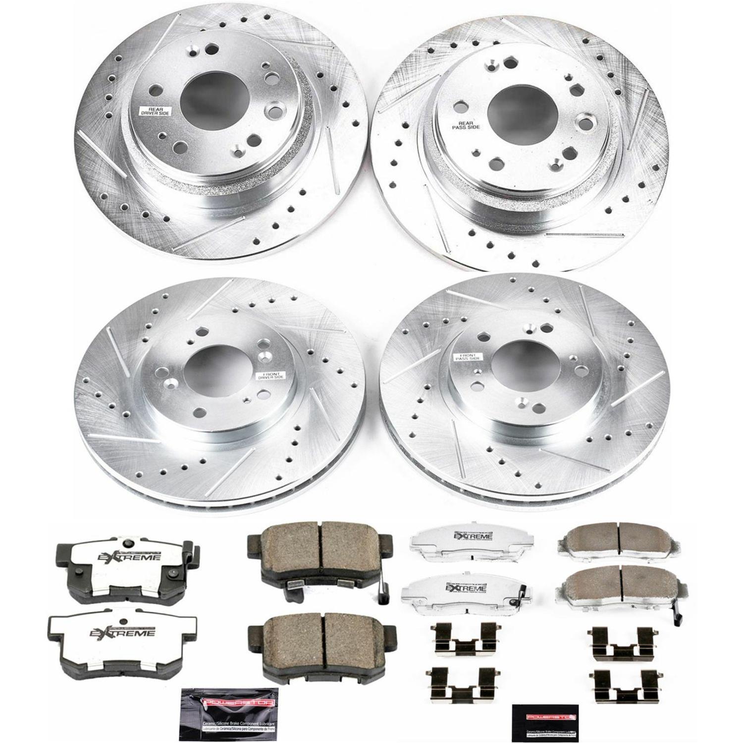 Power Stop 02-04 Acura RL Front & Rear Z26 Street Warrior Brake Kit (1x psbK2309-26, 1x psbK4989-26) thumbnail 3