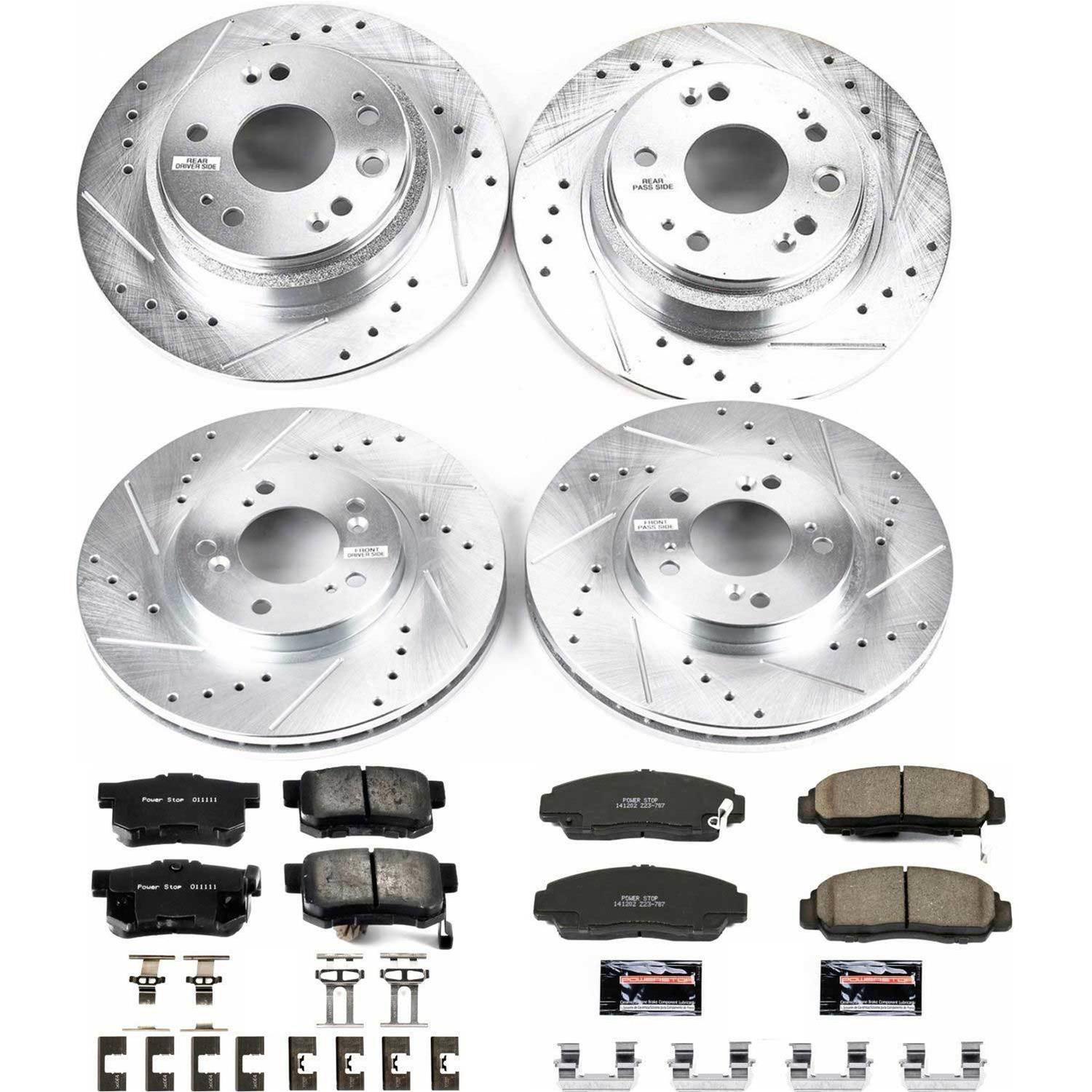 Power Stop 02-04 Acura RL Front & Rear Z23 Evolution Sport Brake Kit (1x psbK4989, 1x psbK2309) thumbnail 4
