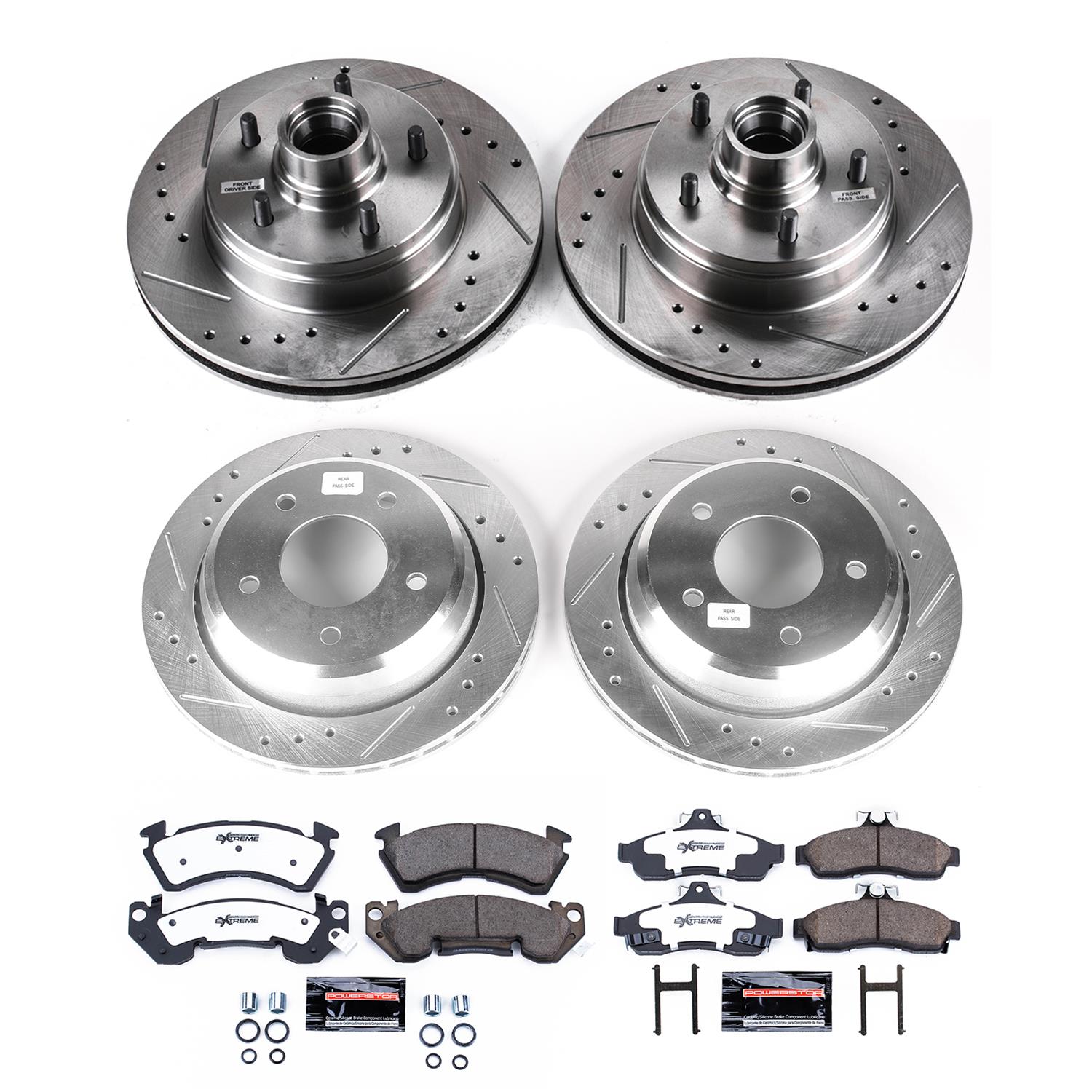 Power Stop 94-96 Chevrolet Impala Front & Rear Z26 Street Warrior Brake Kit (1x psbK2937-26, 1x psbK5064-26) thumbnail 3