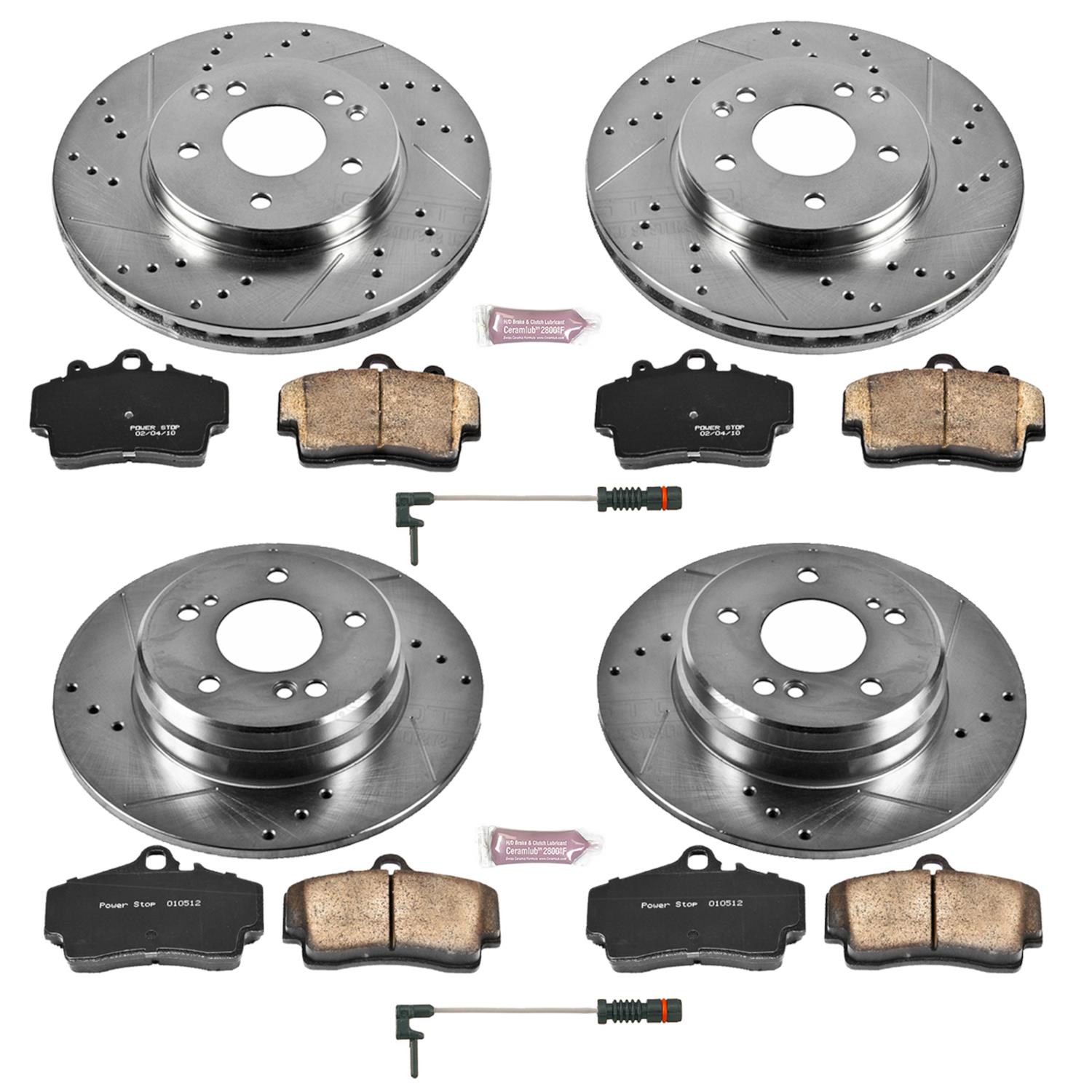 Power Stop 99-00 Mercedes-Benz C230 Front & Rear Z23 Evolution Sport Brake Kit (1x psbK368, 1x psbK3047) thumbnail 8