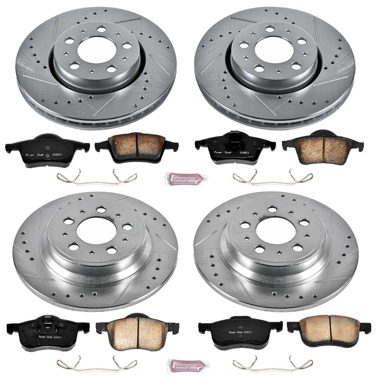 Power Stop 01-07 Volvo S60 Front & Rear Z23 Evolution Sport Brake Kit (1x psbK3004, 1x psbK5196) thumbnail 4