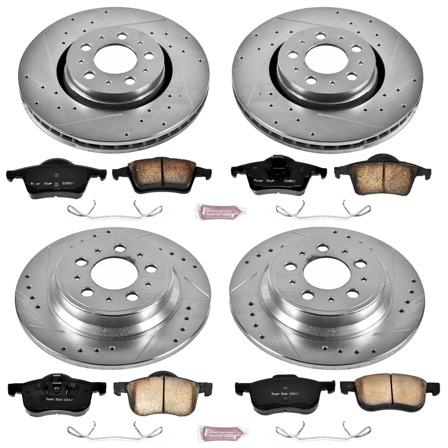 Power Stop 01-09 Volvo S60 Front & Rear Z23 Evolution Sport Brake Kit (1x psbK5193, 1x psbK5196) thumbnail 4