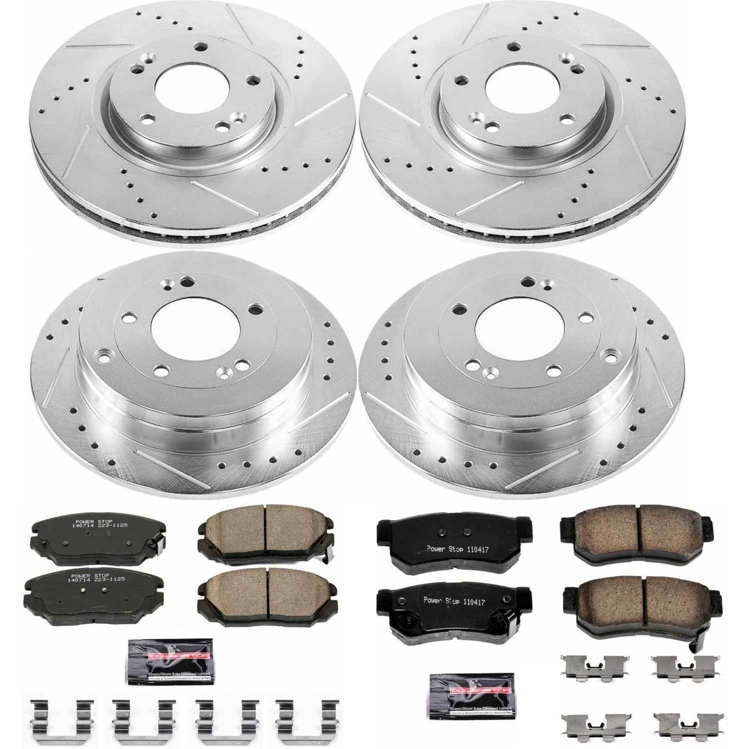 Power Stop 06-09 Hyundai Azera Front & Rear Z23 Evolution Sport Brake Kit (1x psbK4646, 1x psbK5209) thumbnail 4