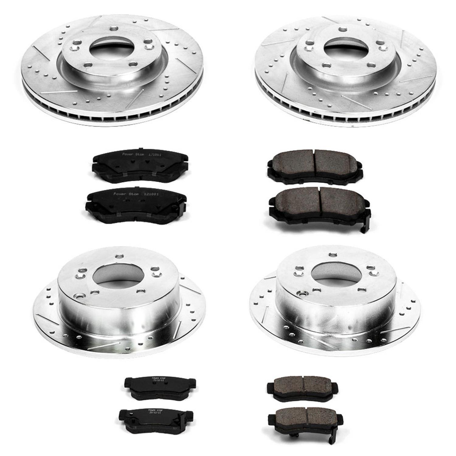 Power Stop 06-08 Hyundai Sonata Front & Rear Z23 Evolution Sport Brake Kit (1x psbK5214, 1x psbK165) thumbnail 2