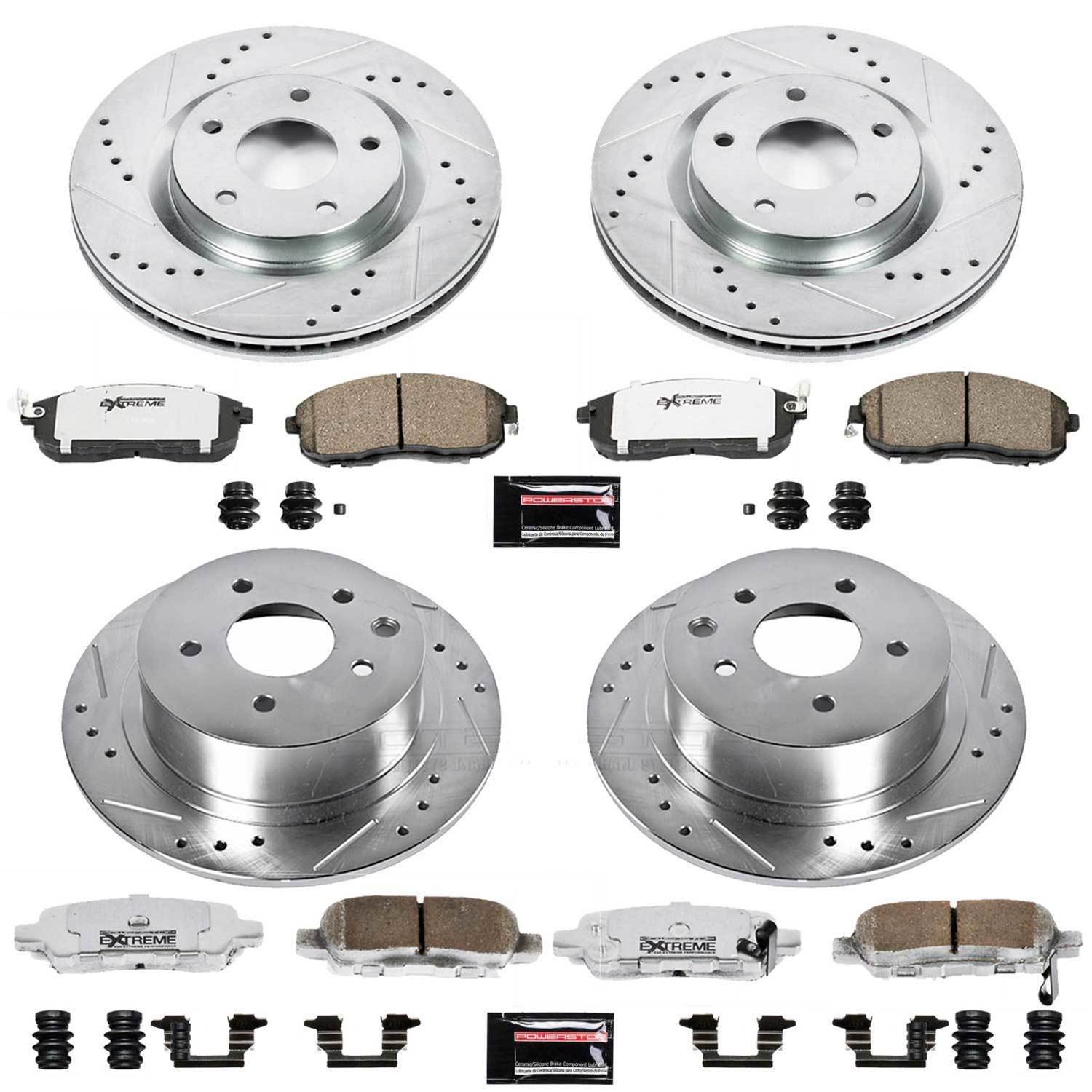 Power Stop 07-12 Nissan Sentra Front & Rear Z26 Street Warrior Brake Kit (1x psbK098-26, 1x psbK5217-26) thumbnail 3
