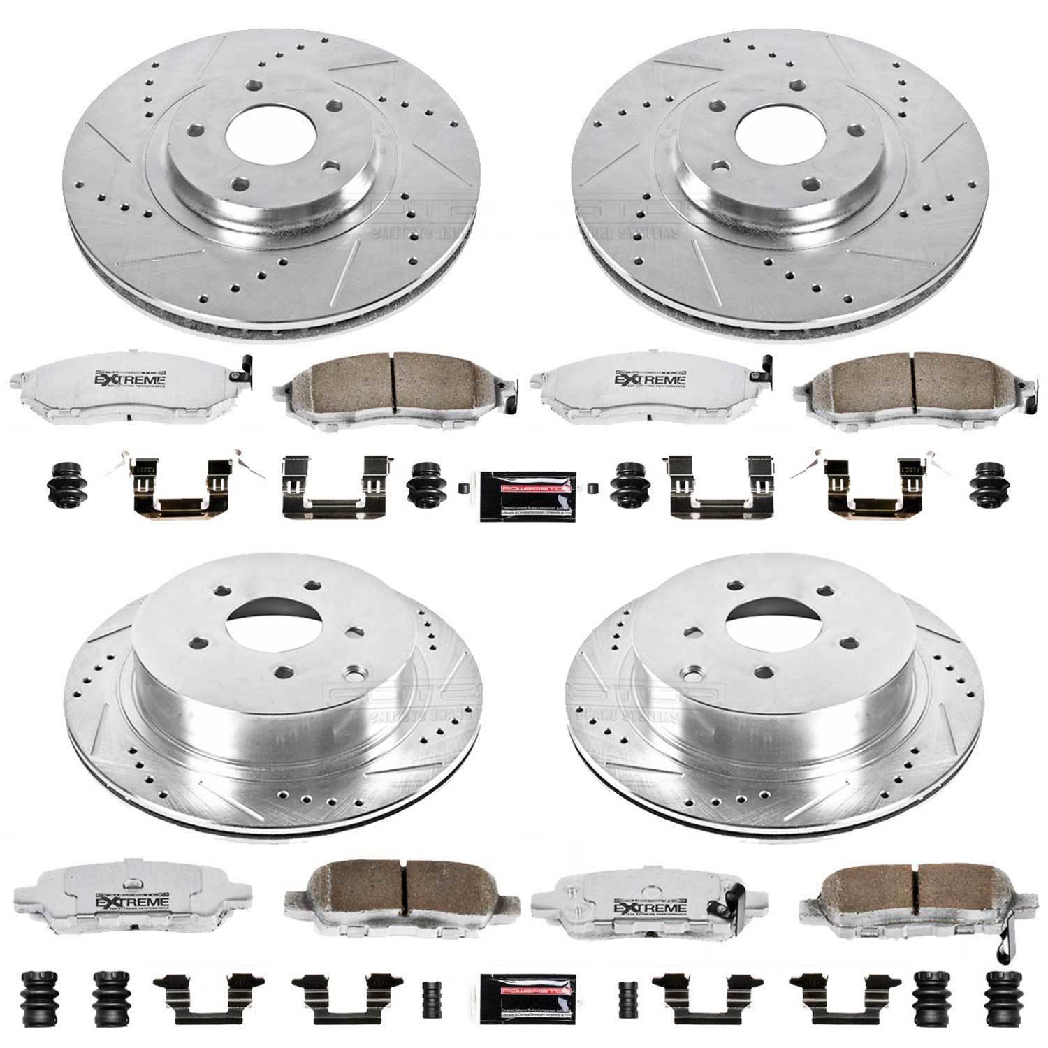 Power Stop 11-14 Nissan Murano Front & Rear Z26 Street Warrior Brake Kit (1x psbK2427-26, 1x psbK5263-26) thumbnail 4