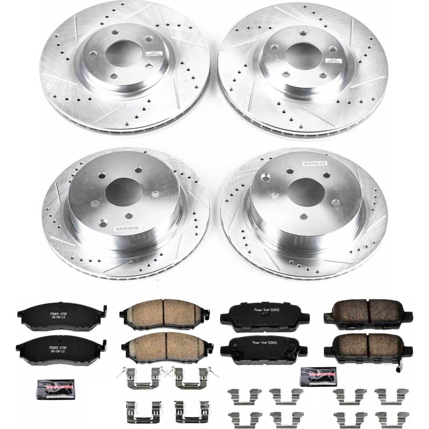 Power Stop 11-14 Nissan Murano Front & Rear Z23 Evolution Sport Brake Kit (1x psbK5263, 1x psbK2427) thumbnail 5