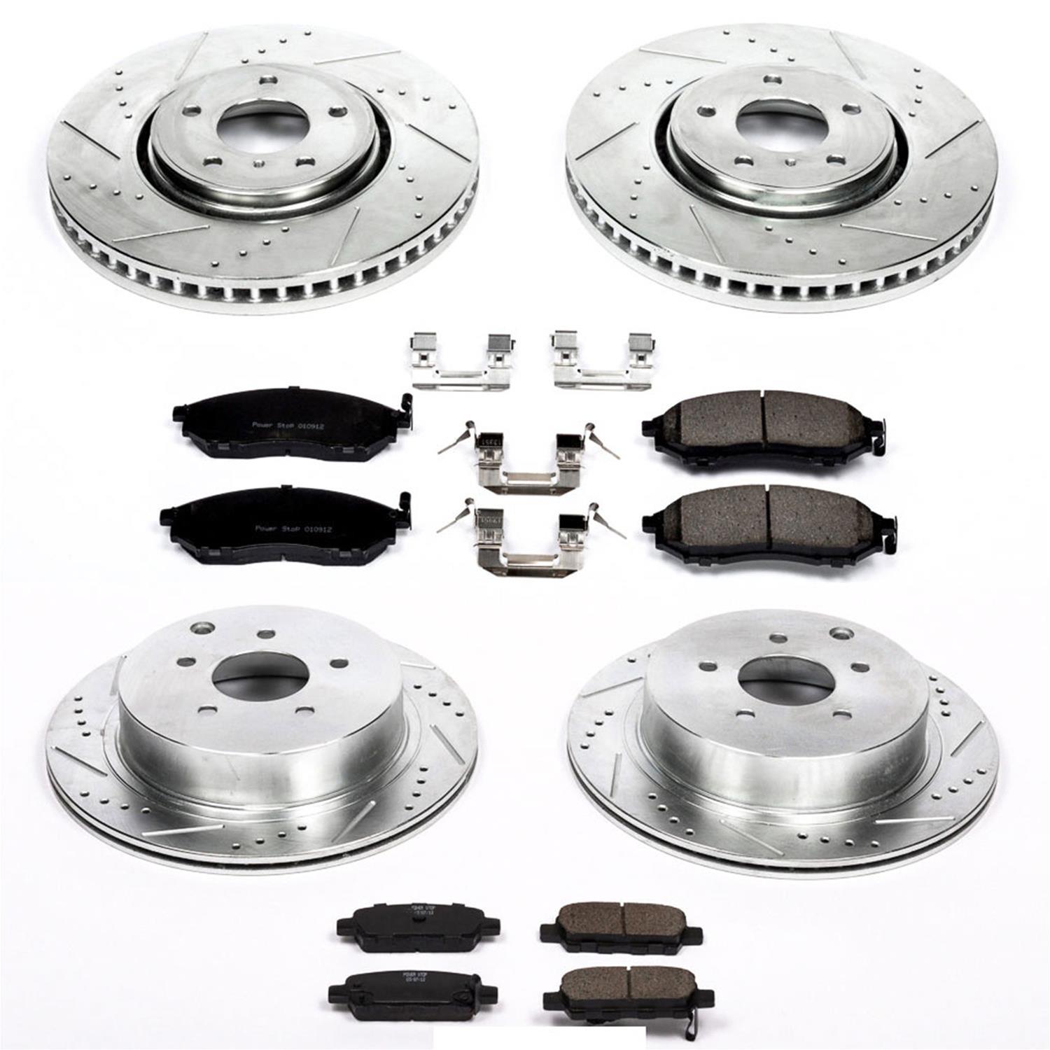 Power Stop 05-08 Infiniti FX45 Front & Rear Z23 Evolution Brake Kit (1x psbK2427, 1x psbK5264) thumbnail 2