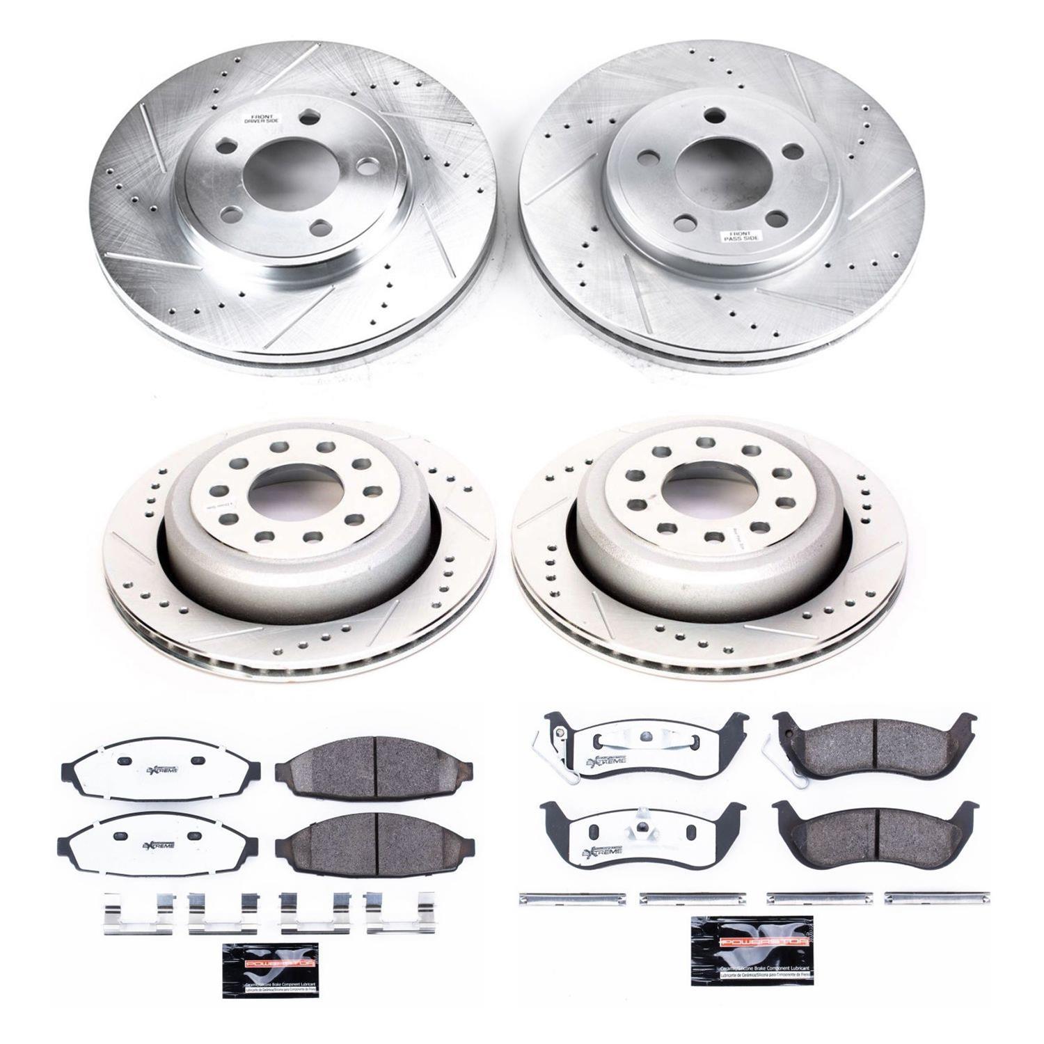 Power Stop 03-11 Lincoln Town Car Front & Rear Z26 Street Warrior Brake Kit (1x psbK1364-26, 1x psbK5293-26) thumbnail 4