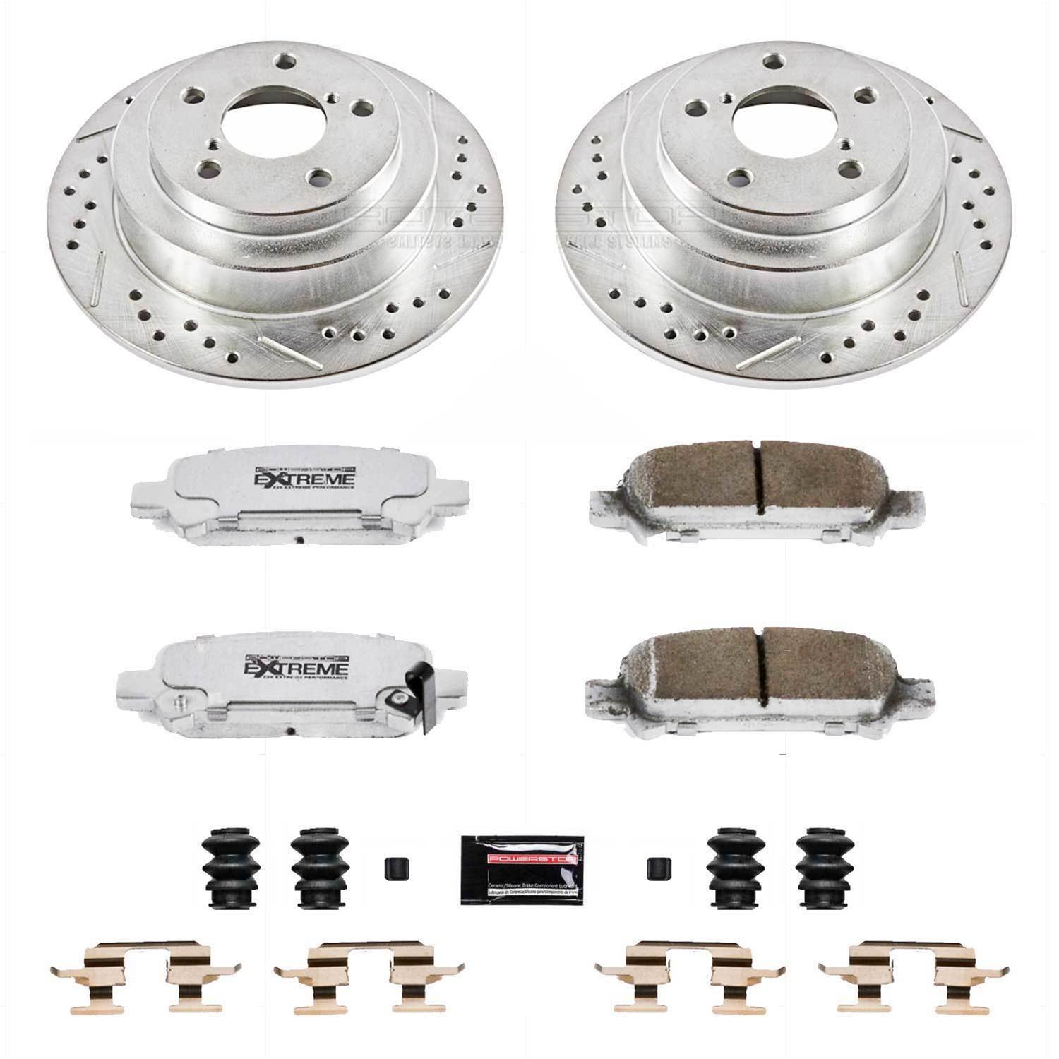 PowerStop Rear Z26 Street Warrior Brake Kit with Calipers | 1991–1997 Honda Accord (KC701-26)