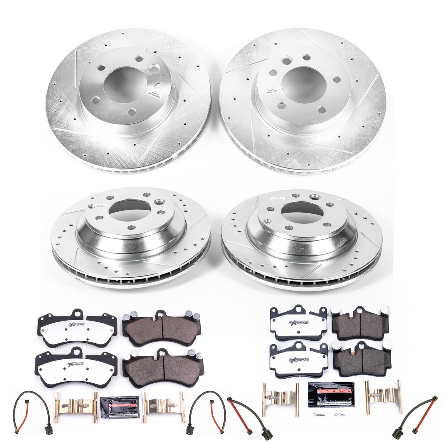 Power Stop 04-06 Porsche Cayenne Front & Rear Z26 Street Warrior Brake Kit (1x psbK4554-26, 1x psbK5312-26) thumbnail 3
