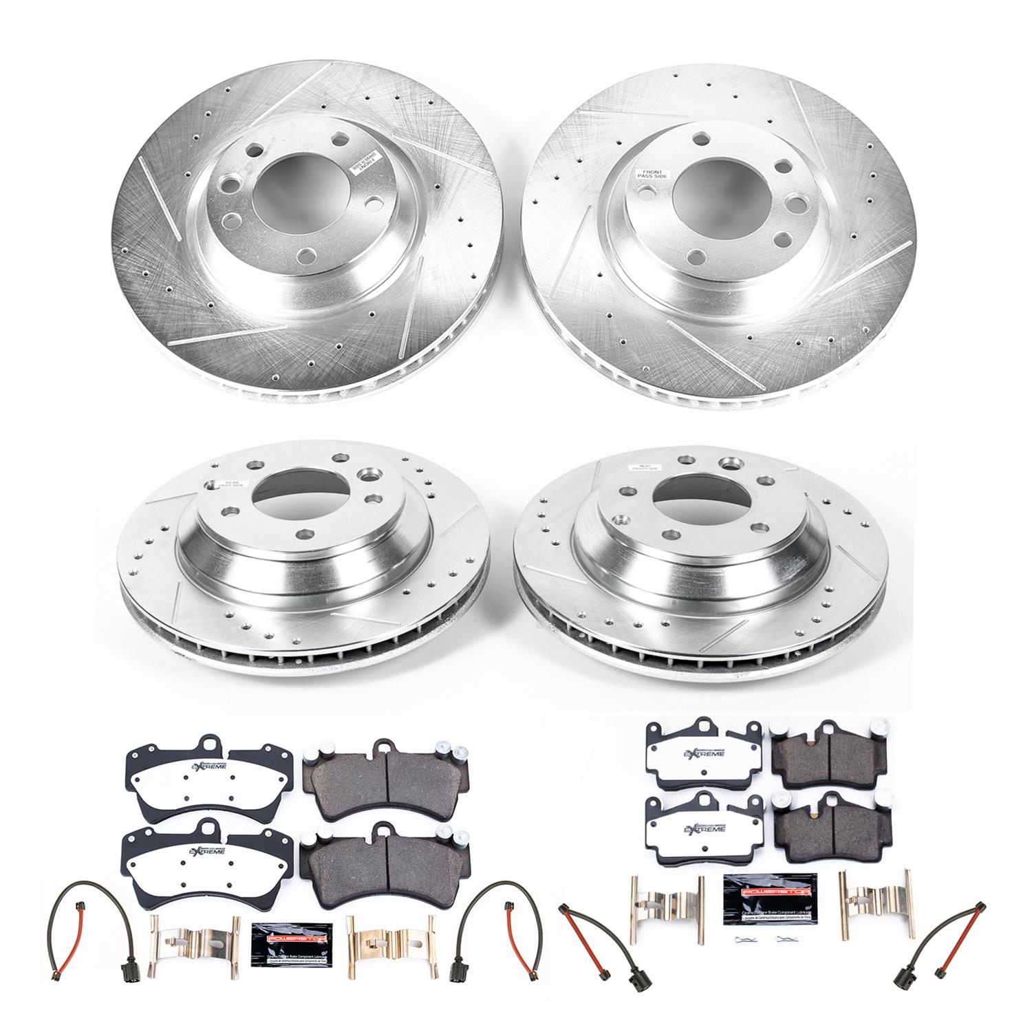 Power Stop 07-15 Audi Q7 Front & Rear Z26 Street Warrior Brake Kit (1x psbK5312-26, 1x psbK4558-26) thumbnail 4