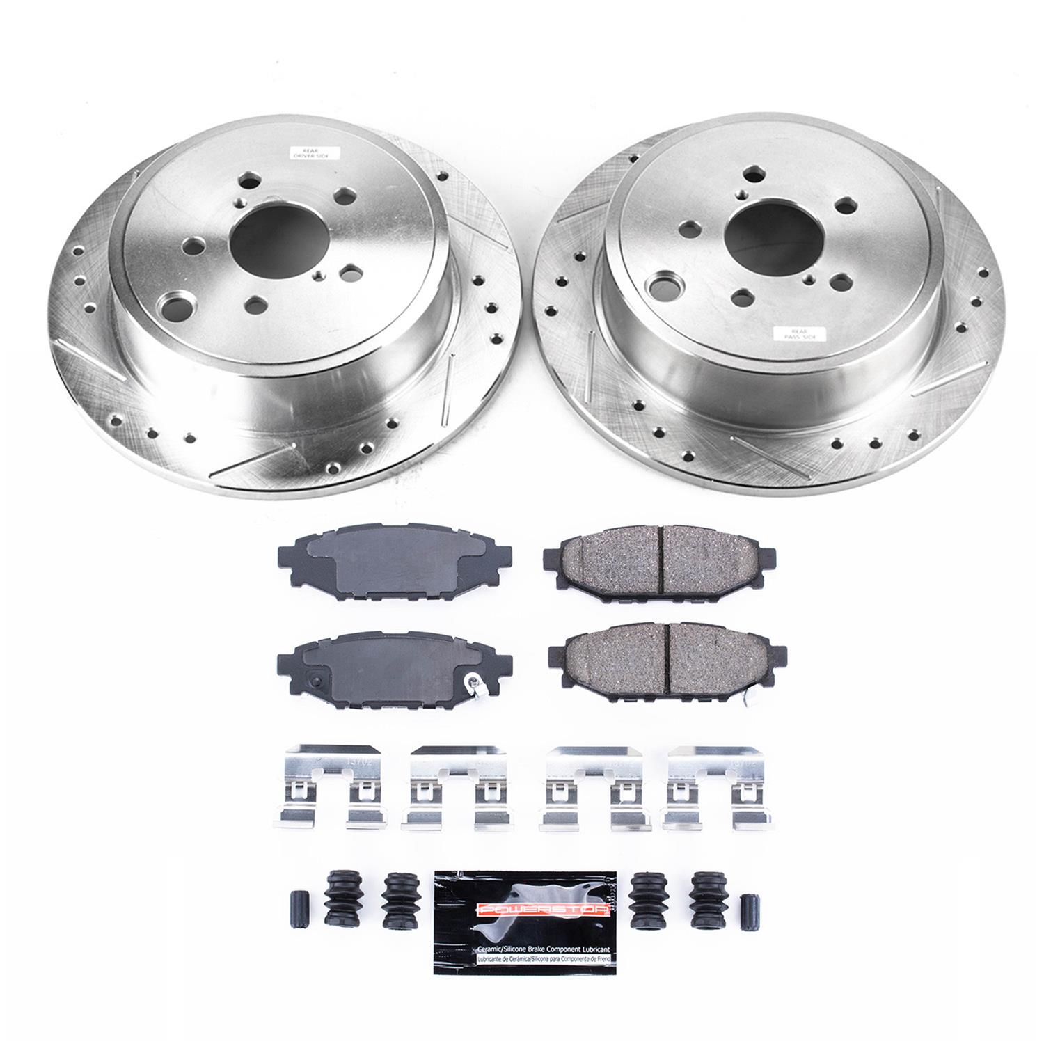 Power Stop 10-13 Subaru Forester Front & Rear Z23 Evolution Sport Brake Kit w/Calipers (1x psbK4631, 1x psbS2682A, 1x psbS3424, 1x psbK6082) thumbnail 4