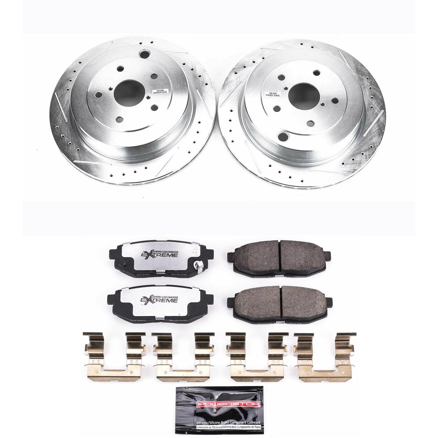Power Stop 06-07 Subaru B9 Tribeca Front & Rear Z26 Street Warrior Brake Kit (1x psbK4603-26, 1x psbK4645-26) thumbnail 5