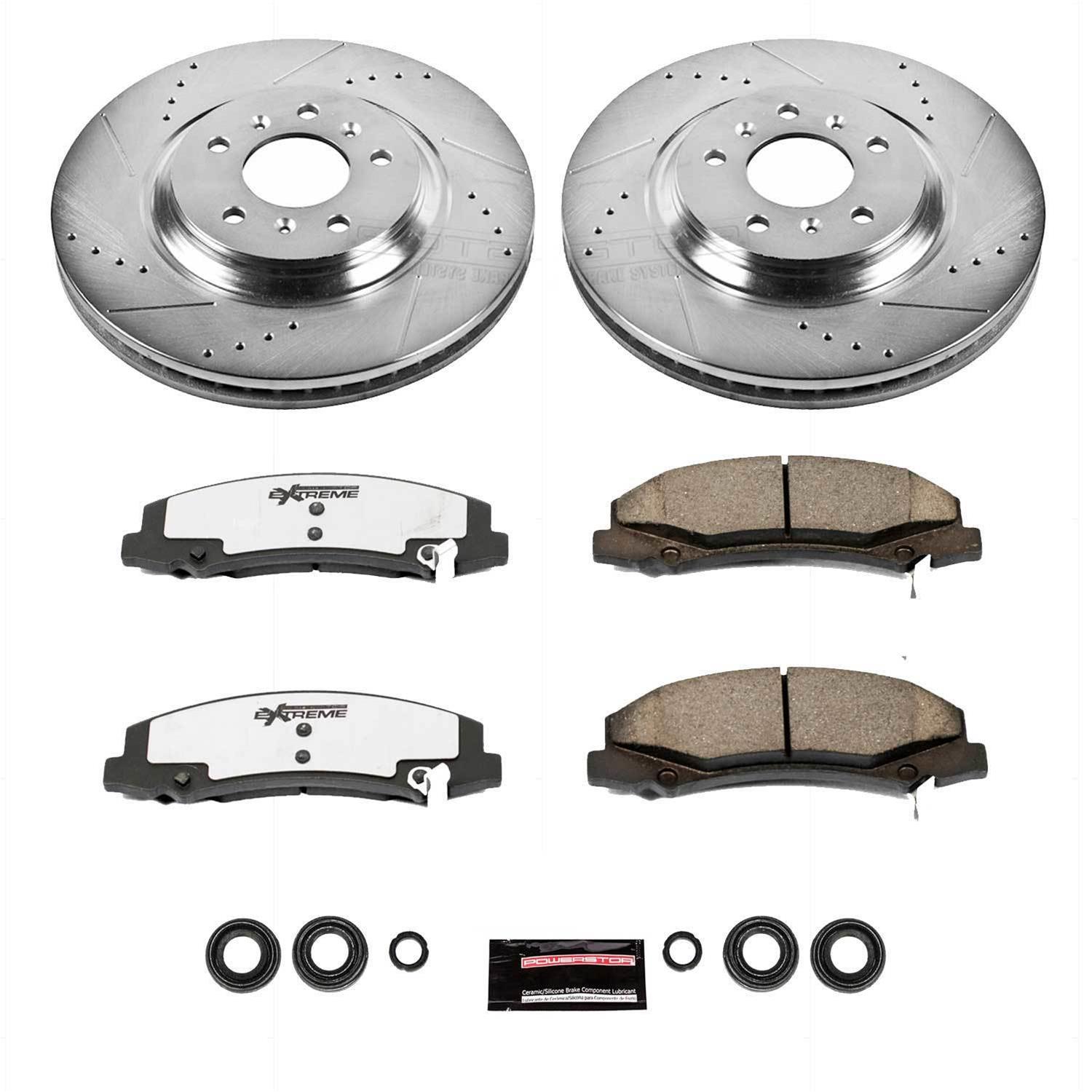 Power Stop 08-09 Buick Allure Front & Rear Z26 Street Warrior Brake Kit (1x psbK1440-26, 1x psbK4654-26) thumbnail 7