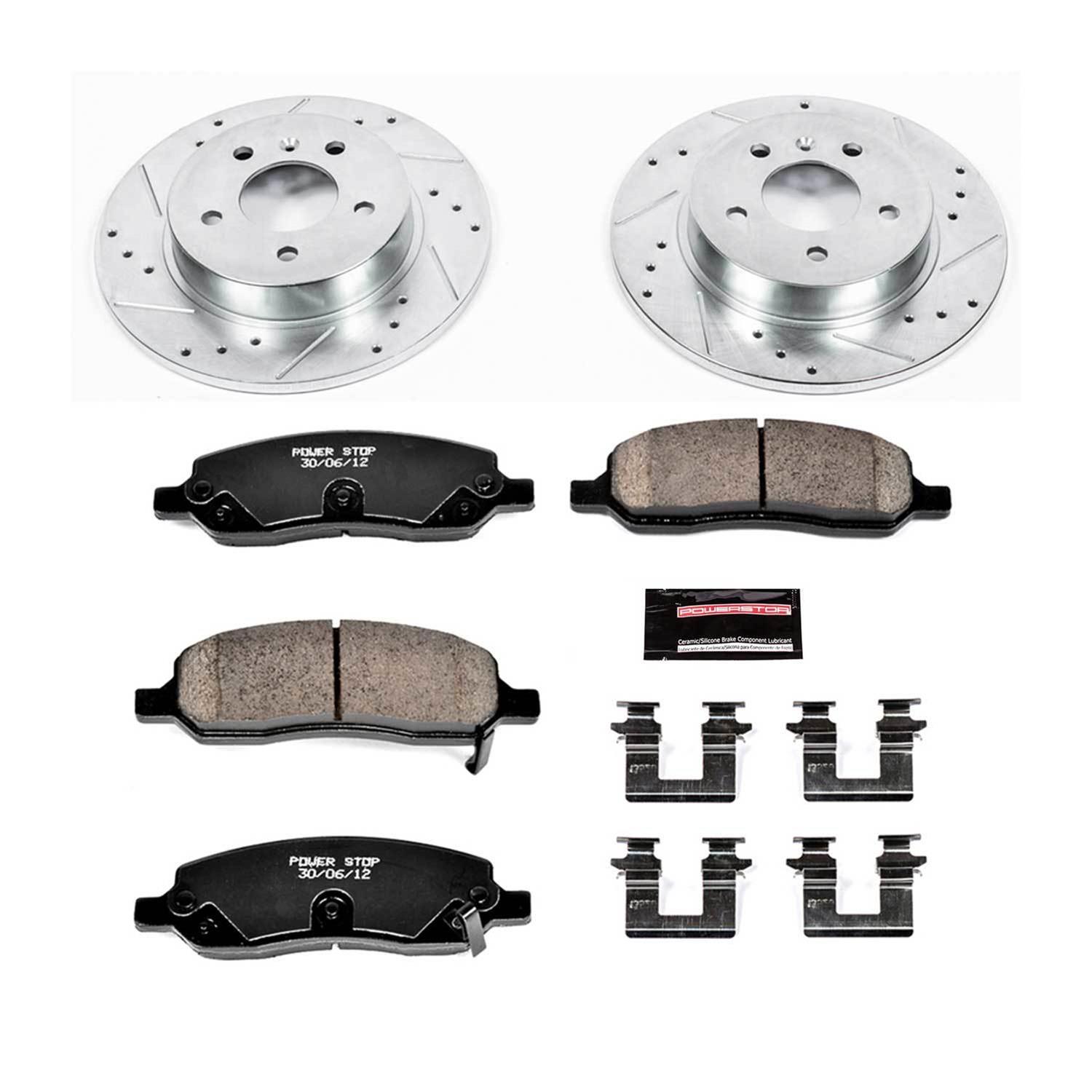 Power Stop 06-11 Buick Lucerne Front & Rear Z23 Evolution Sport Brake Kit (1x psbK4658, 1x psbK1437) thumbnail 3