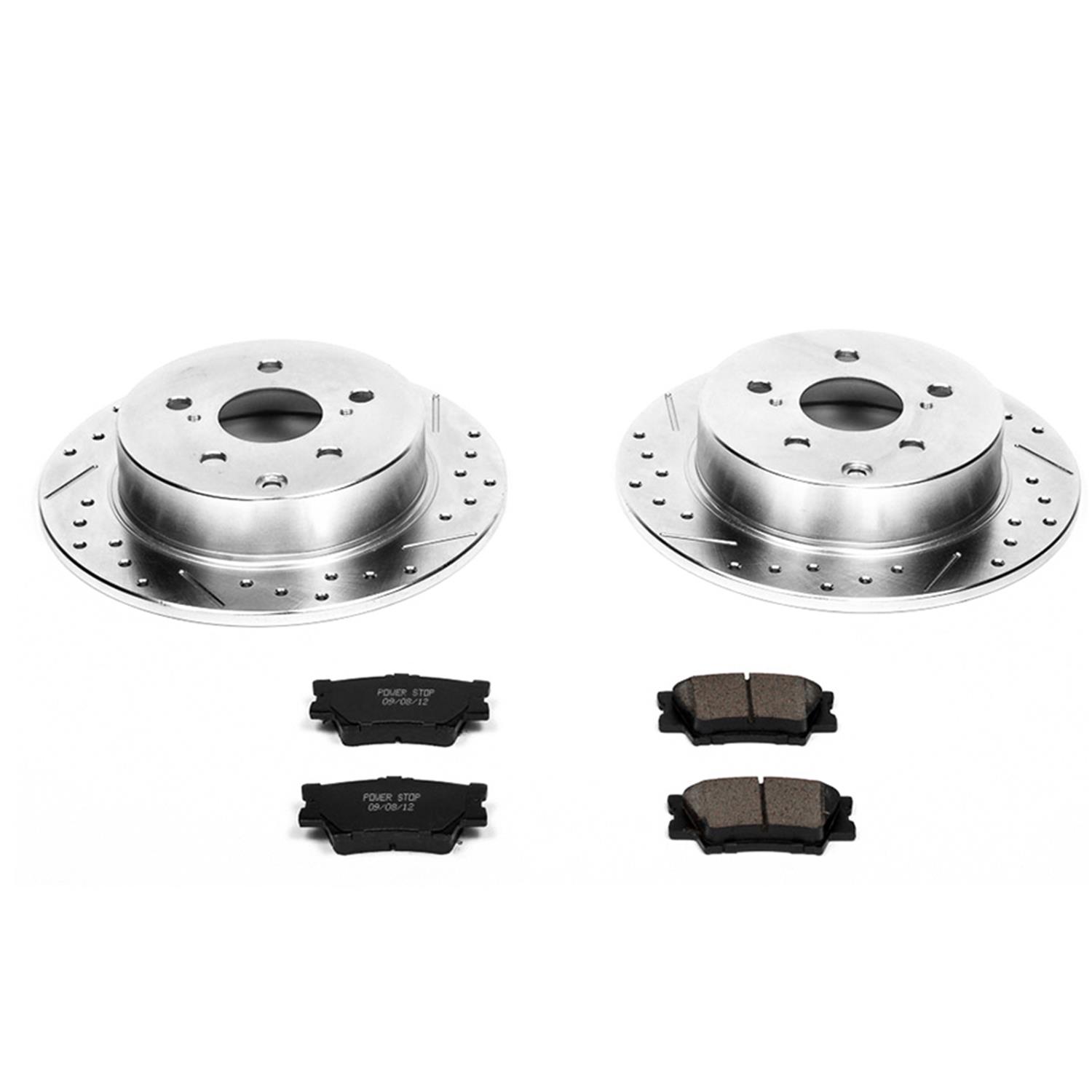 Power Stop 09-10 Pontiac Vibe Front & Rear Z23 Evolution Sport Brake Kit (1x psbK4670, 1x psbK3054) thumbnail 4