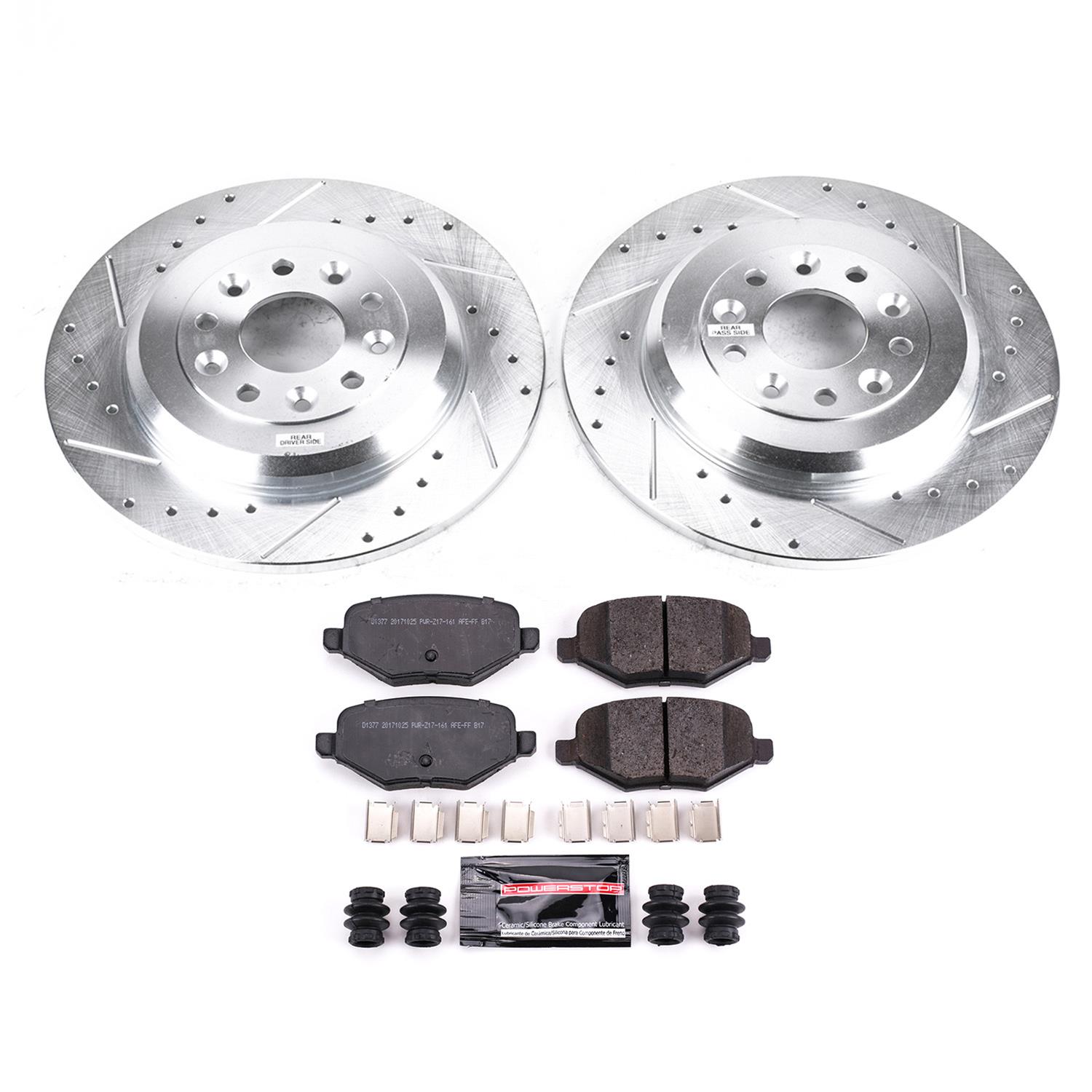 Power Stop 2009 Ford Flex Front & Rear Z23 Evolution Sport Brake Kit w/Calipers (1x psbK4744, 1x psbS5214, 1x psbK5509, 1x psbS5212) thumbnail 4