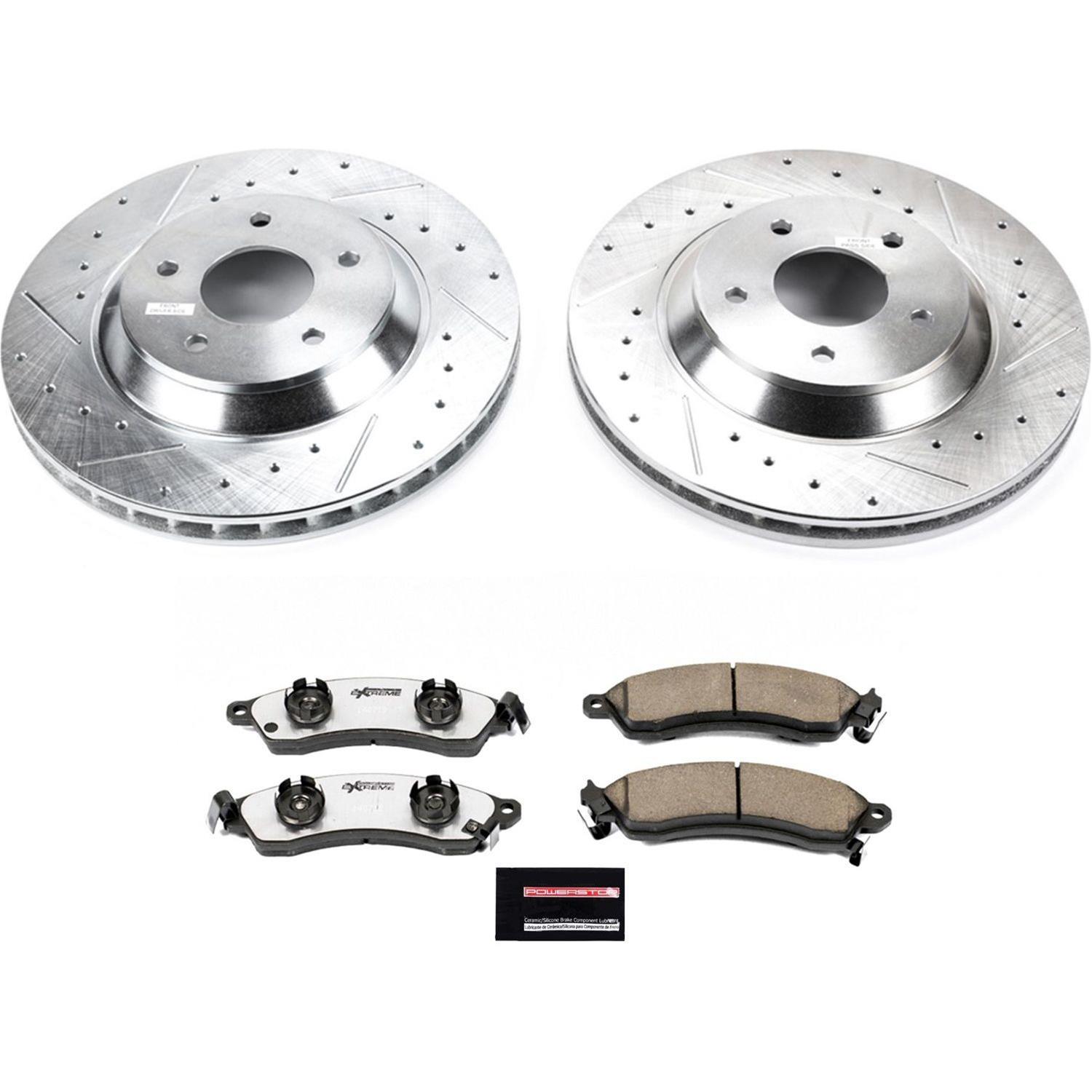 PowerStop KC2283-26 Z26 Street Warrior Brake Kit | Nissan Altima 02-06 (KC2283-26)