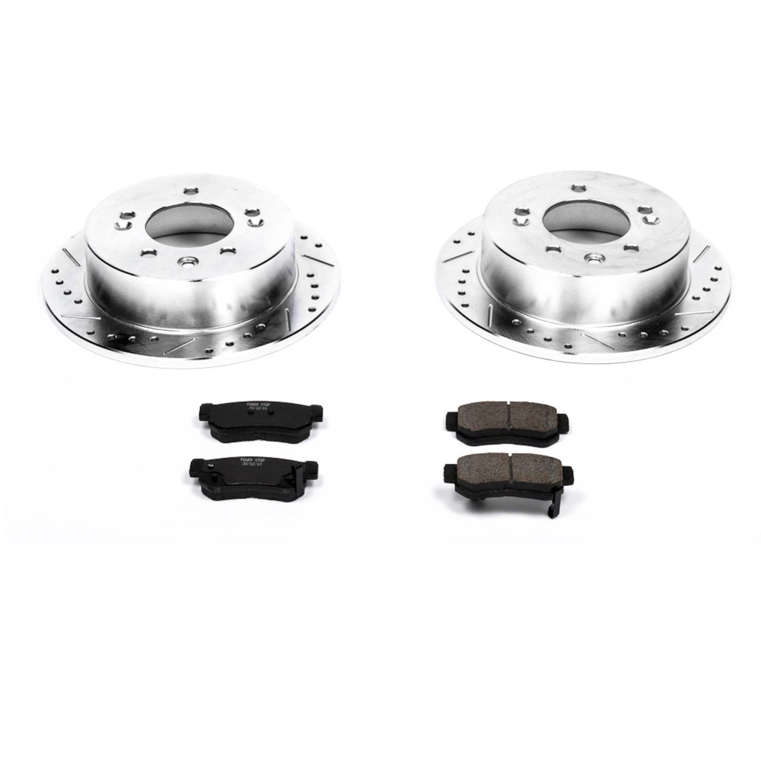 Power Stop 07-10 Hyundai Elantra Front & Rear Z23 Evolution Sport Brake Kit w/Calipers (1x psbS2998, 1x psbK5210, 1x psbK5291, 1x psbS3456) thumbnail 7