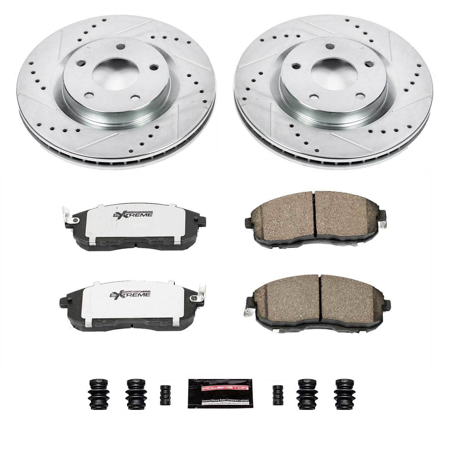 Power Stop 07-12 Nissan Sentra Front & Rear Z26 Street Warrior Brake Kit (1x psbK098-26, 1x psbK5217-26) thumbnail 4