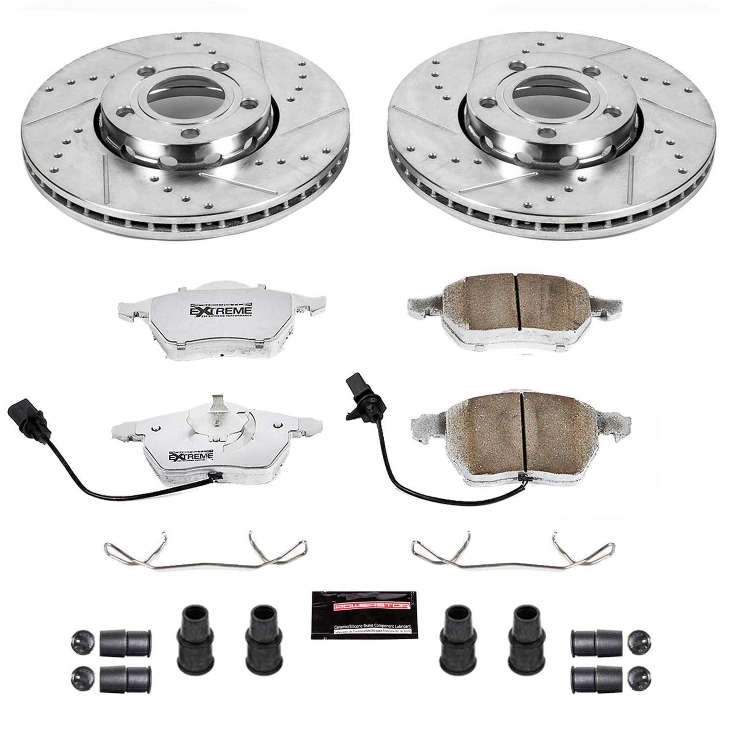 Power Stop 05-06 Audi A4 Front & Rear Z26 Street Warrior Brake Kit (1x psbK5229-26, 1x psbK3129-26) thumbnail 6