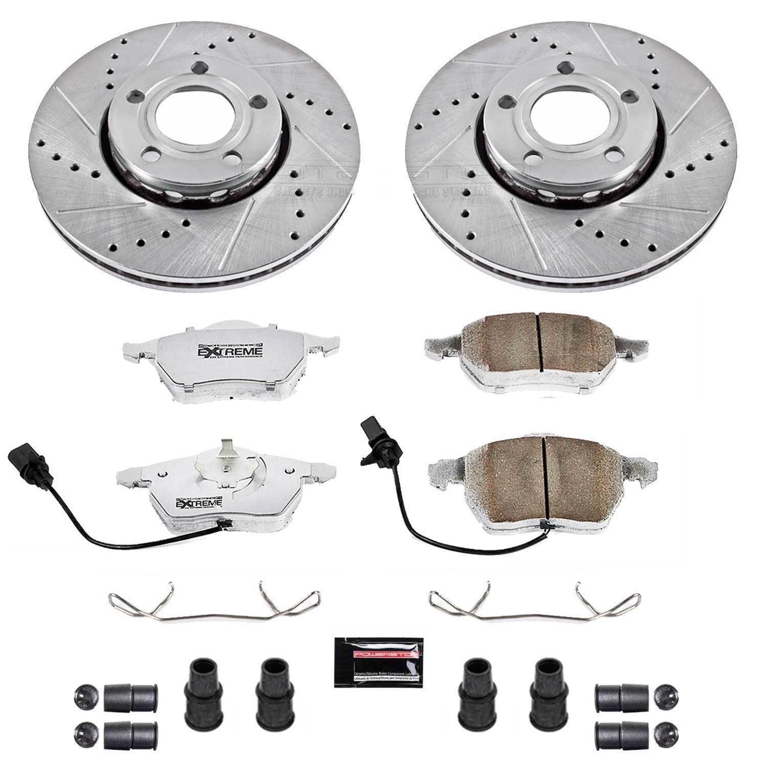 PowerStop Front & Rear Z26 Street Warrior Brake Kit w/ Calipers | Audi A6 (98-99) (KC637-26)