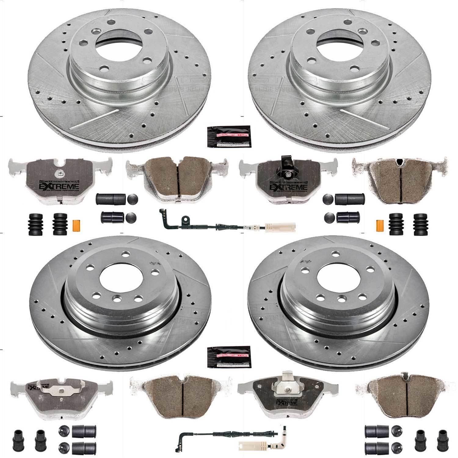 Power Stop 04-06 BMW 525i Front & Rear Z26 Street Warrior Brake Kit (1x psbK2110-26, 1x psbK5361-26) thumbnail 2