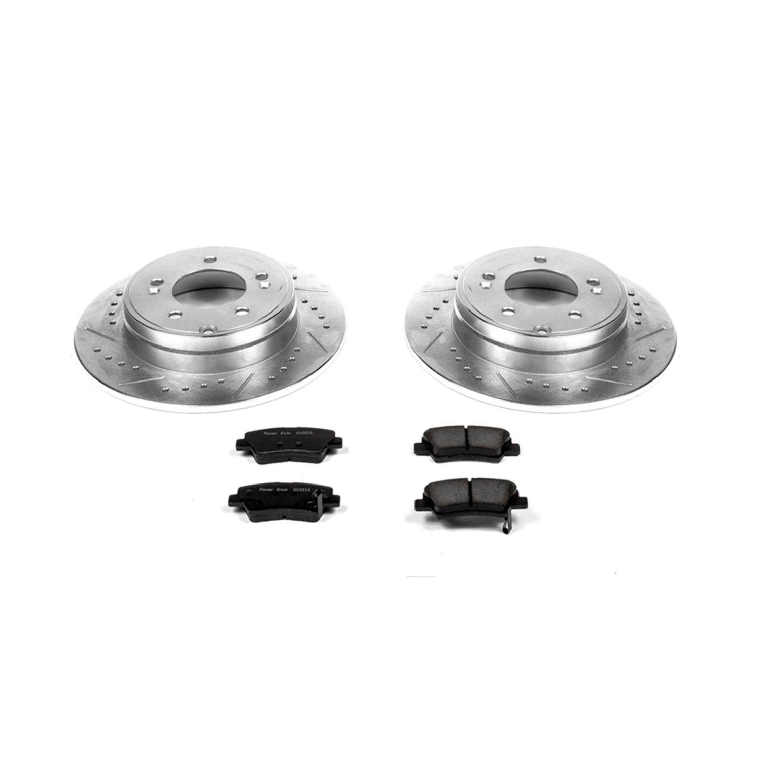 Power Stop 12-17 Hyundai Azera Front & Rear Z23 Evolution Sport Brake Kit (1x psbK5381, 1x psbK6764) thumbnail 4