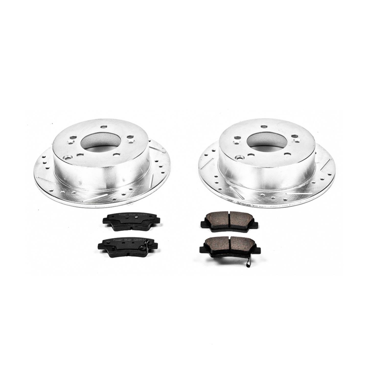 Power Stop 08-10 Hyundai Sonata Front & Rear Z23 Evolution Sport Brake Kit (1x psbK5395, 1x psbK165) thumbnail 4