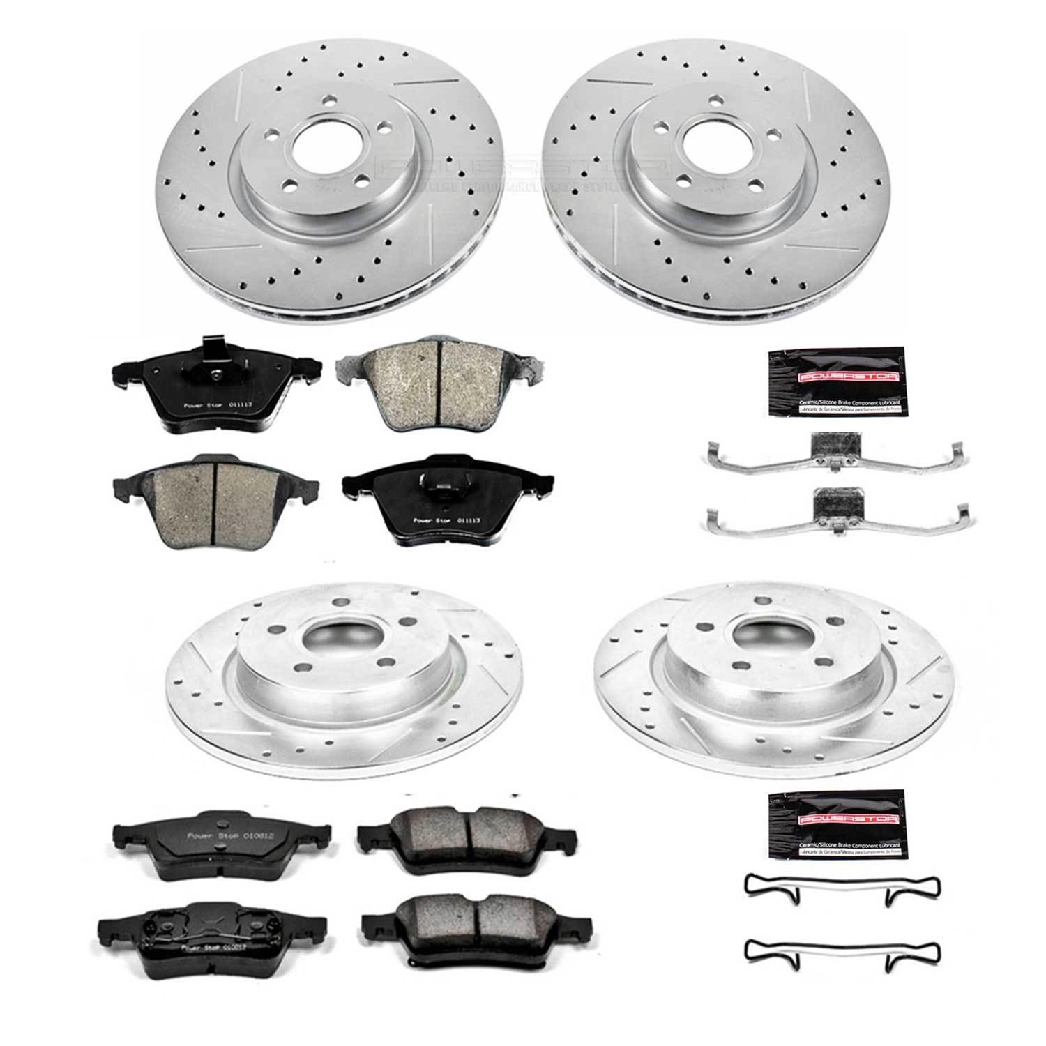 Power Stop 04-05 Volvo S40 Front & Rear Z23 Evolution Sport Brake Kit (1x psbK5309, 1x psbK5430) thumbnail 2