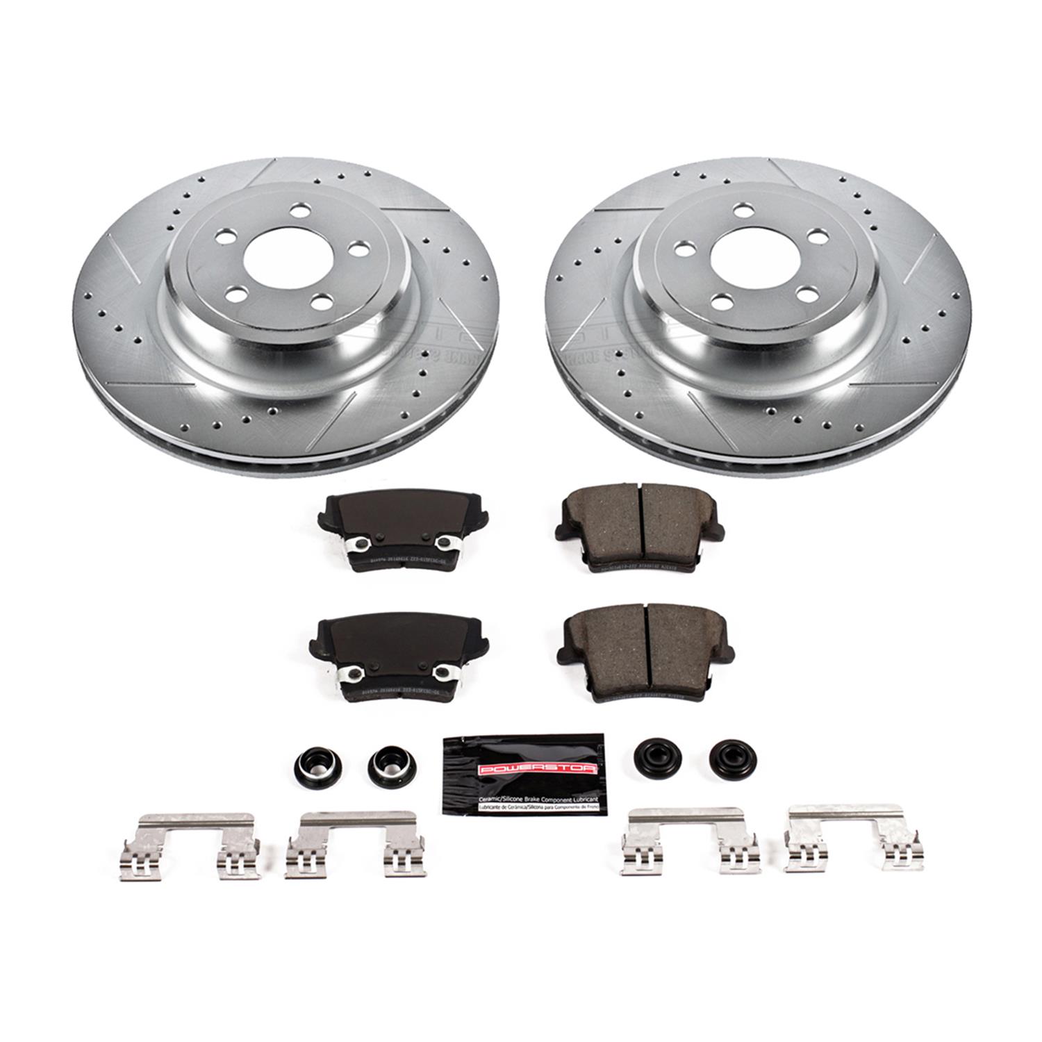 Power Stop 06-14 Dodge Charger Rear Z23 Evolution Sport Brake Kit w/Calipers (1x psbK5486, 1x psbS4992A) thumbnail 4