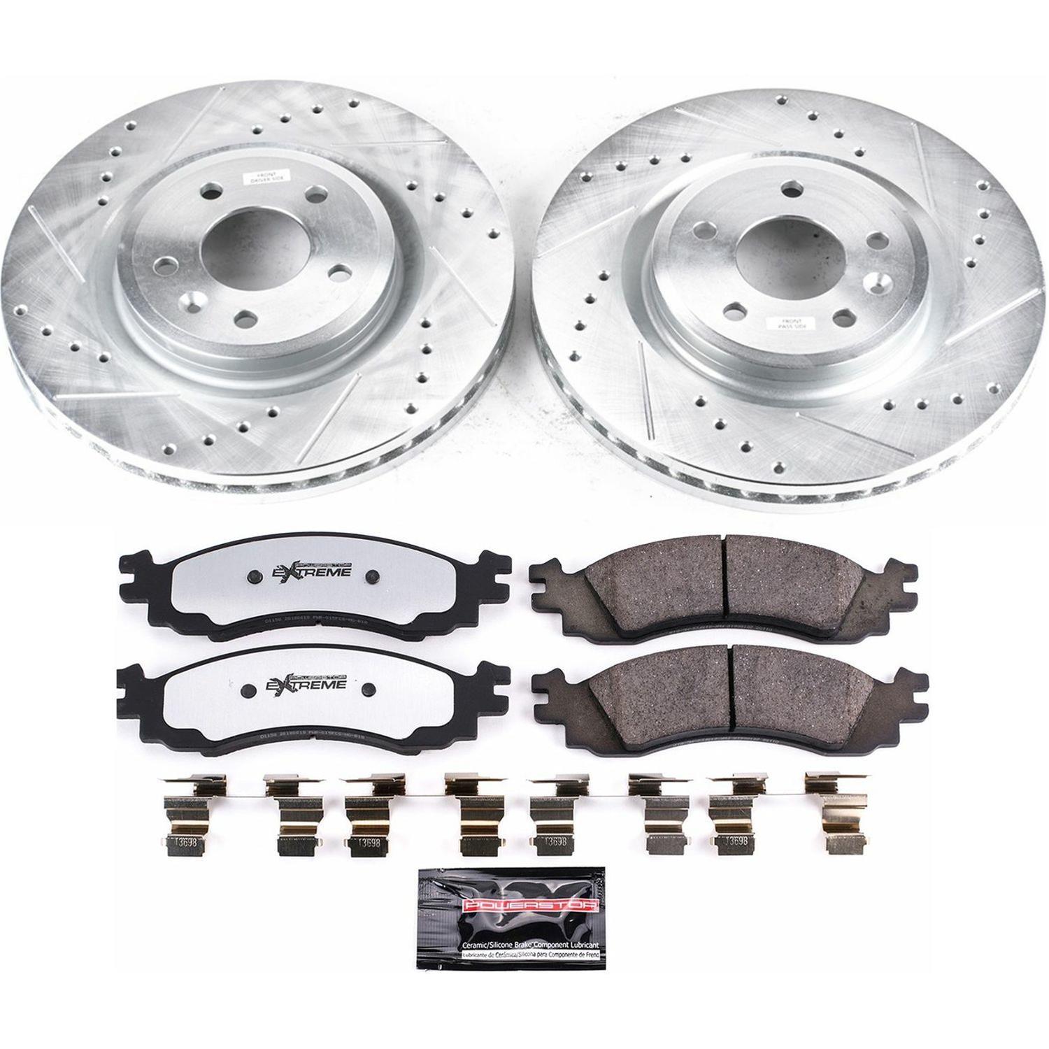Power Stop 2010 Ford Taurus Front Z36 Truck & Tow Kit w/Cals (1x psbK5507-36, 1x psbS5214) thumbnail 4