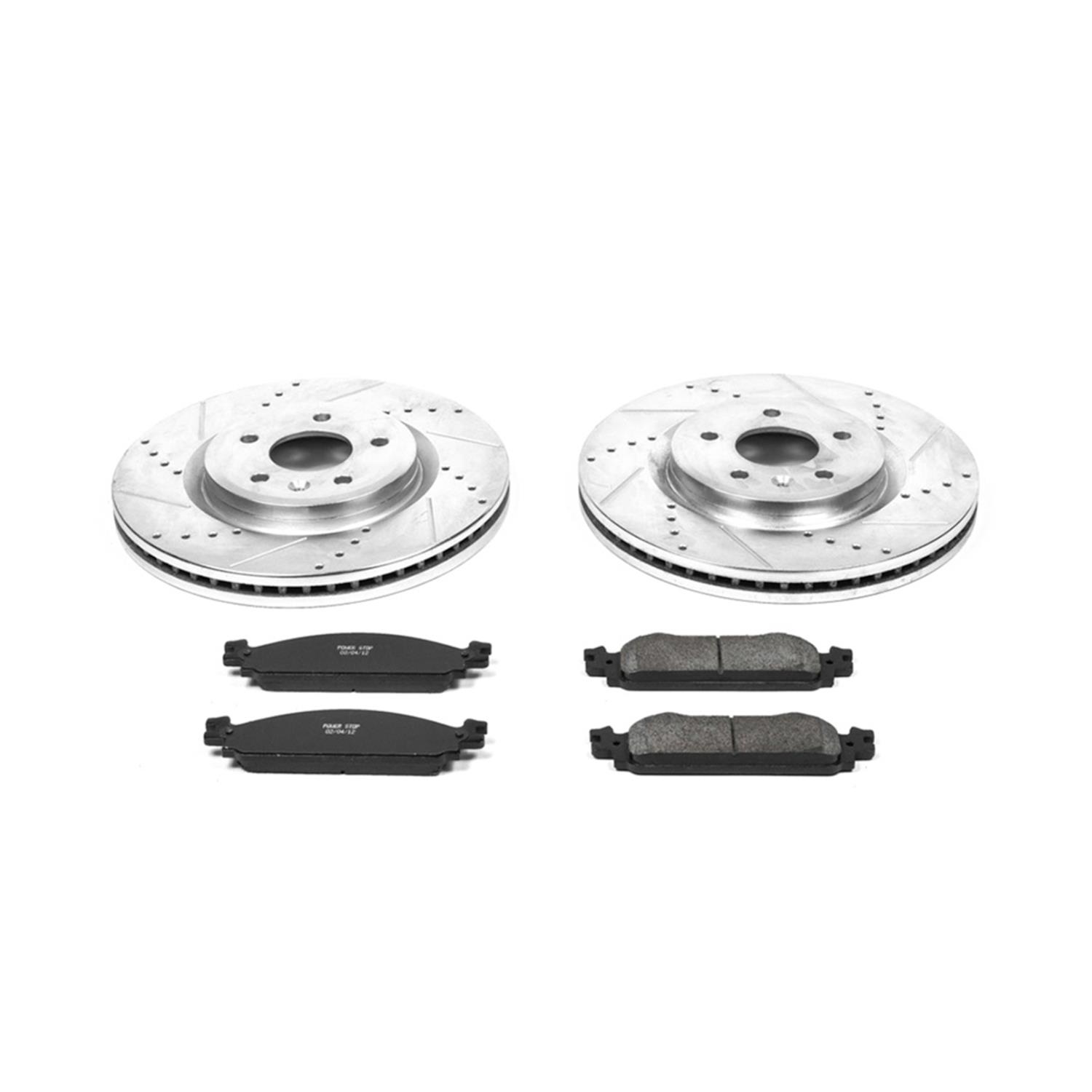 Power Stop 2009 Ford Flex Front & Rear Z23 Evolution Sport Brake Kit w/Calipers (1x psbK4744, 1x psbS5214, 1x psbK5509, 1x psbS5212) thumbnail 7