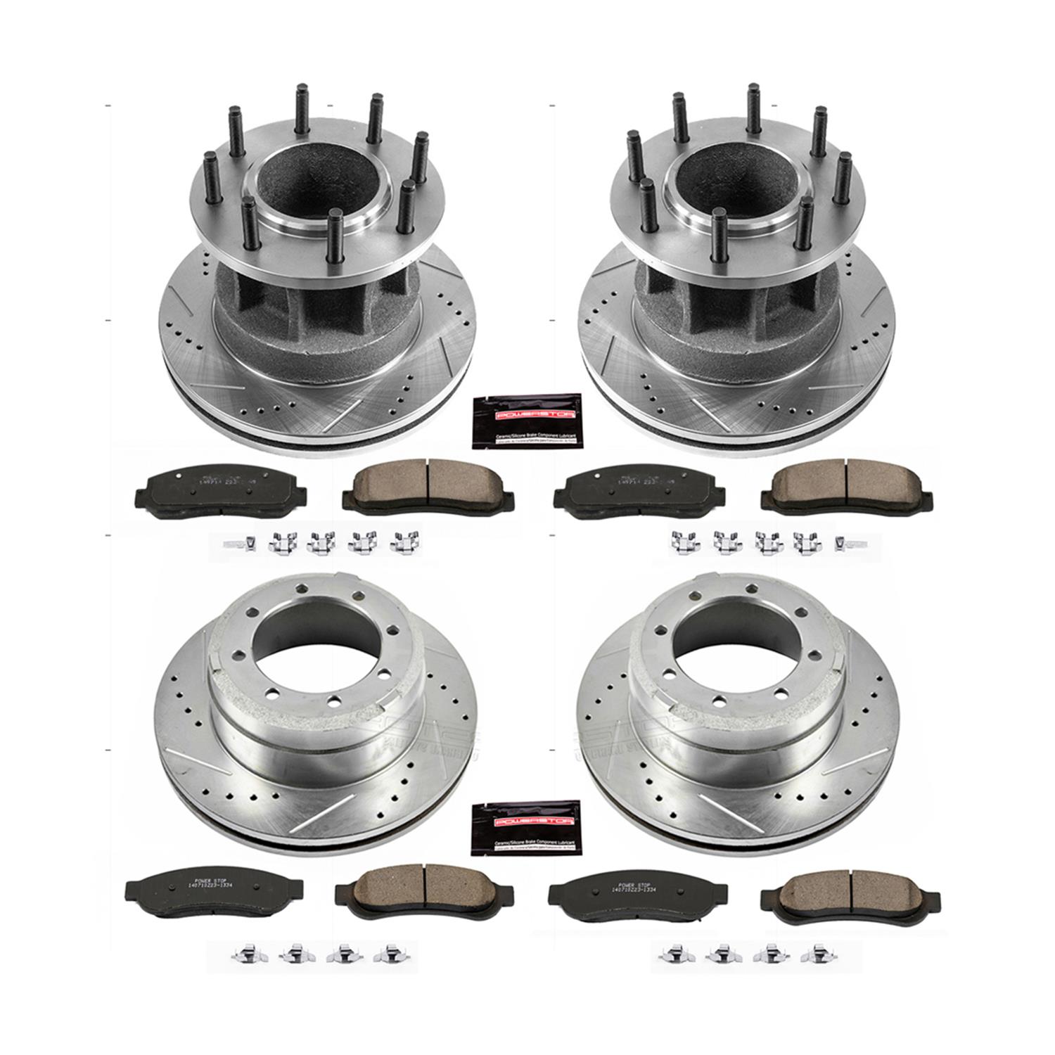 Power Stop 10-11 Ford F-350 Super Duty Front & Rear Z23 Evolution Brake Kit (1x psbK5579, 1x psbZ23-1069, 1x psbAR82128XL, 1x psbAR82128XR) thumbnail 3