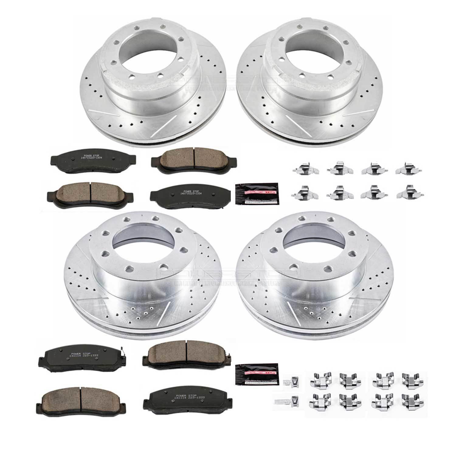 Power Stop 2011 Ford F-350 Super Duty Front & Rear Z23 Evolution Brake Kit (1x psbZ23-1333, 1x psbK5579, 1x psbAR85107XL, 1x psbAR85107XR) thumbnail 2