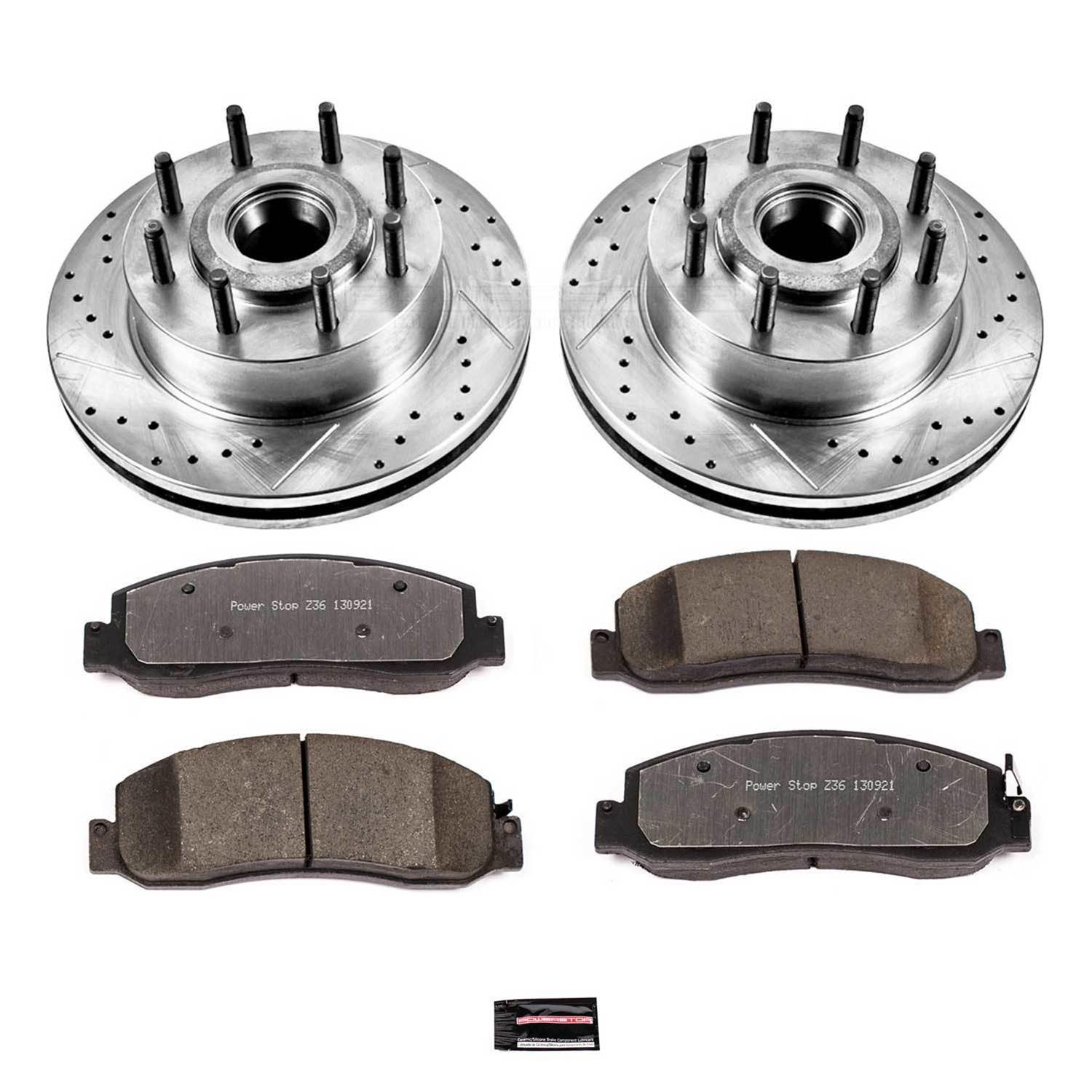 Power Stop 10-11 Ford F-350 Super Duty Front Z36 Truck & Tow Brake Kit (1x psbZ36-1333, 1x psbAR85138XL, 1x psbAR85138XR, 1x psbPBK067) thumbnail 2