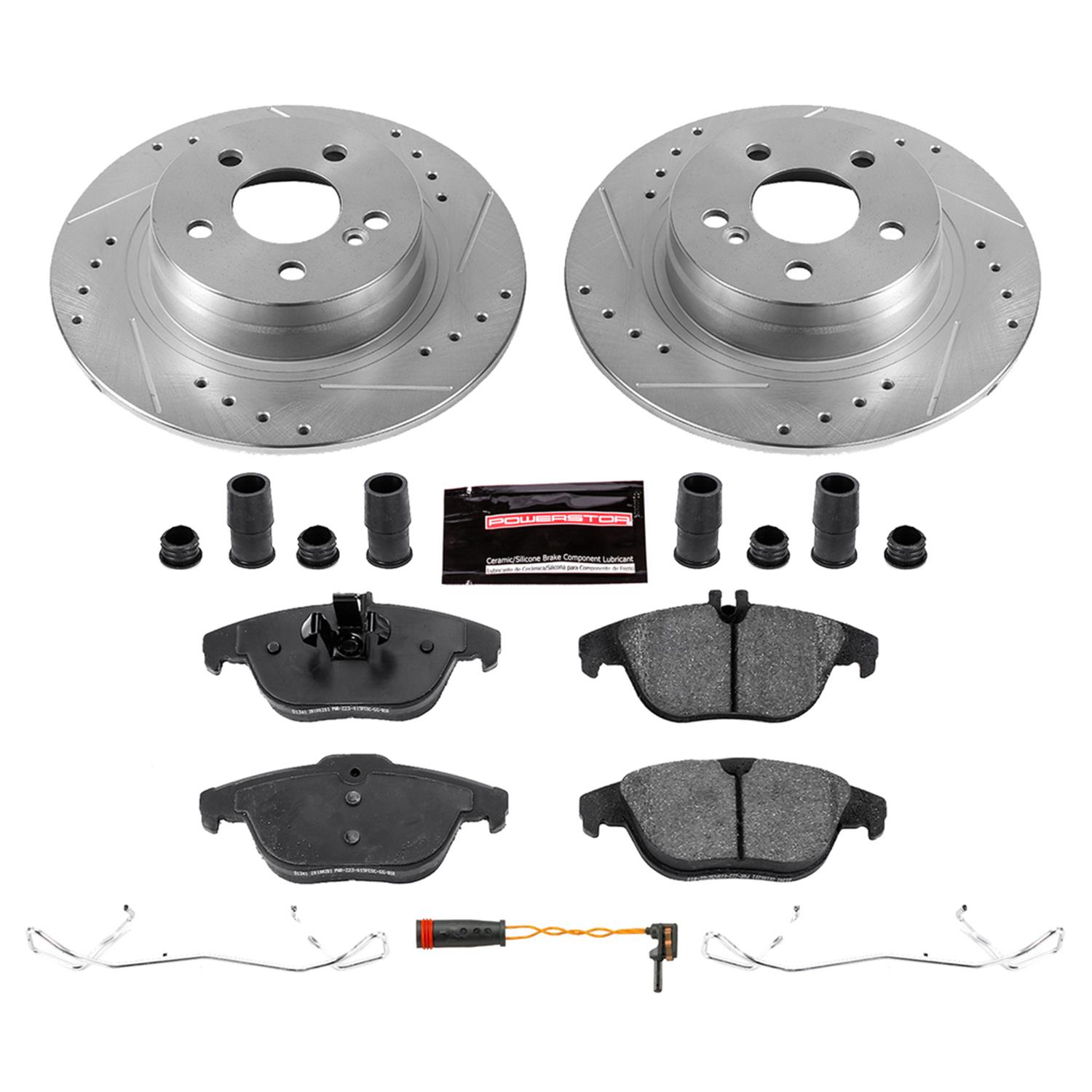Power Stop 12-15 Mercedes-Benz C250 Front & Rear Z23 Evolution Sport Brake Kit (1x psbK5790, 1x psbK5625) thumbnail 2