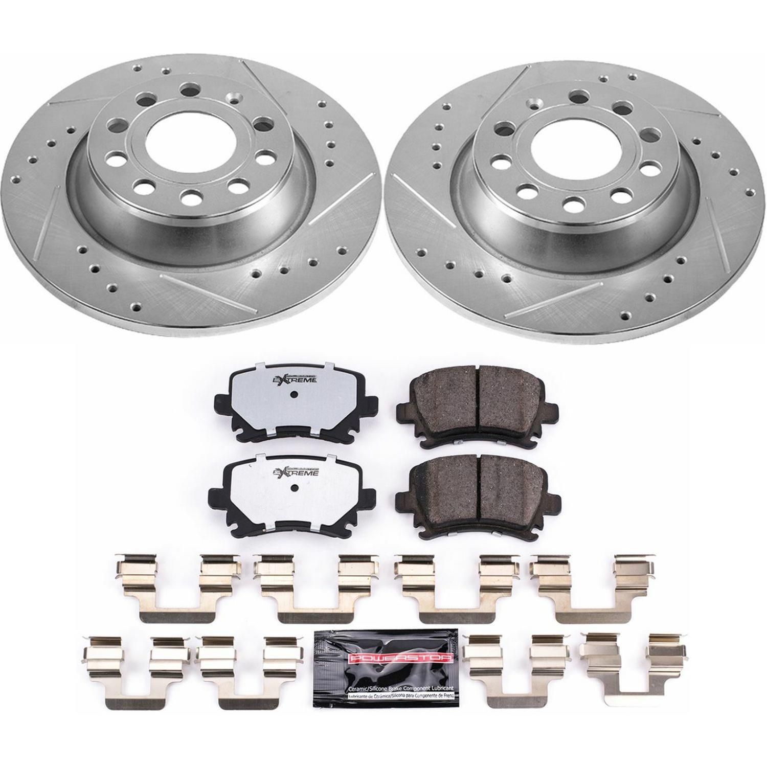 Power Stop 2013 Audi A3 Front & Rear Z26 Street Warrior Brake Kit (1x psbK5662-26, 1x psbK2259-26) thumbnail 5